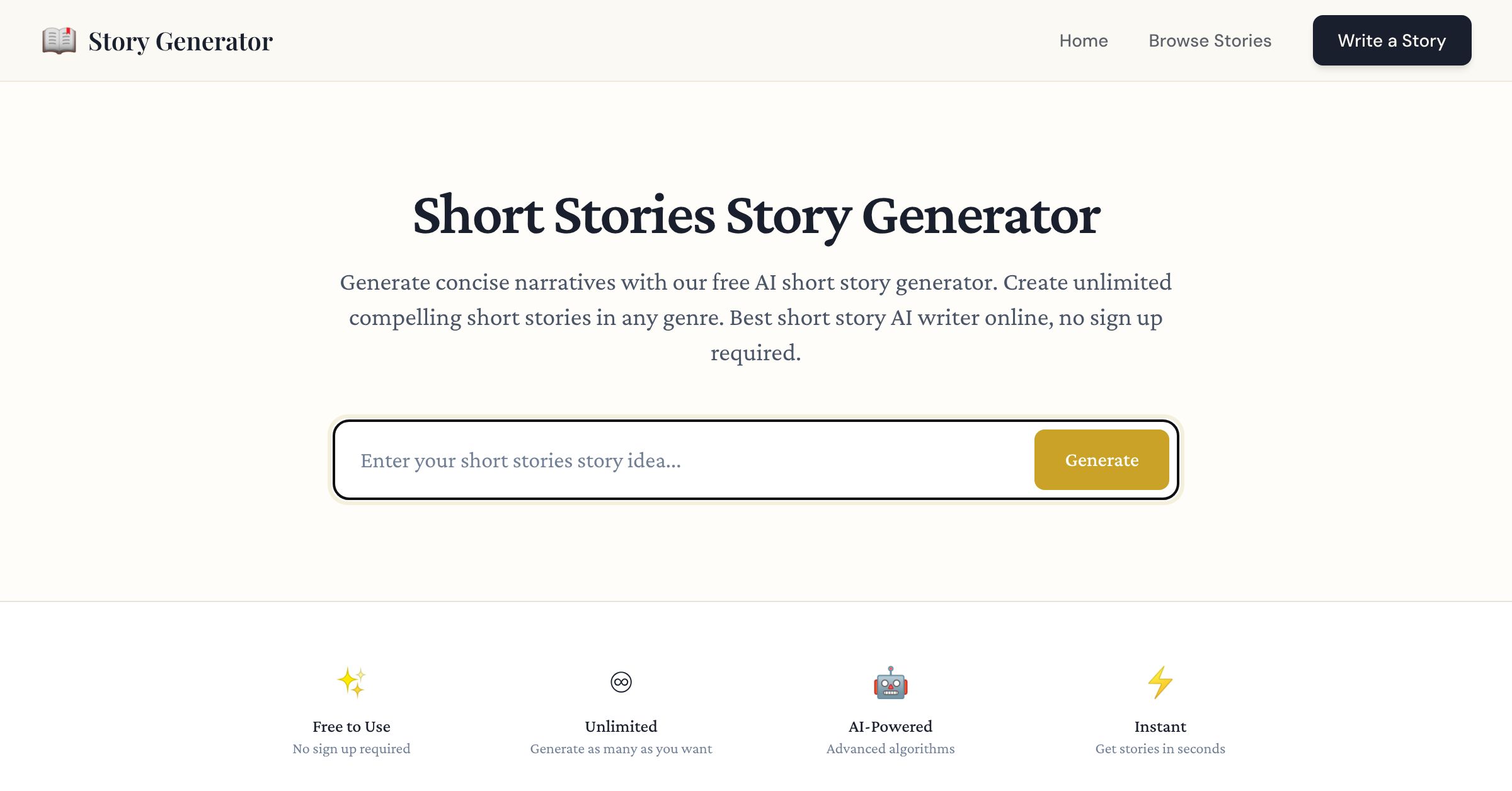 Short Stories Story Generator - Free AI Short Stories Stories ...