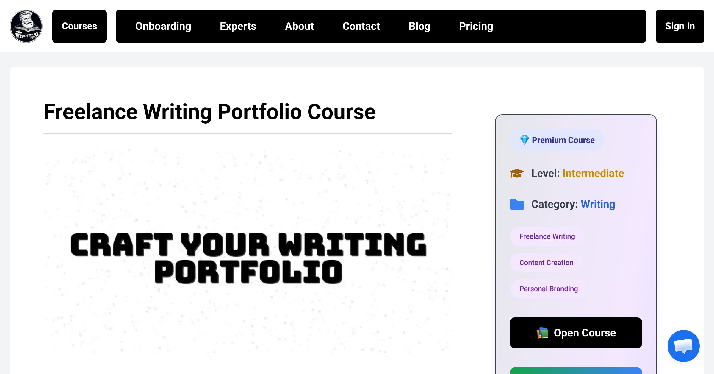 Freelance Writing Portfolio Course | Academy93 - Master Your Skills