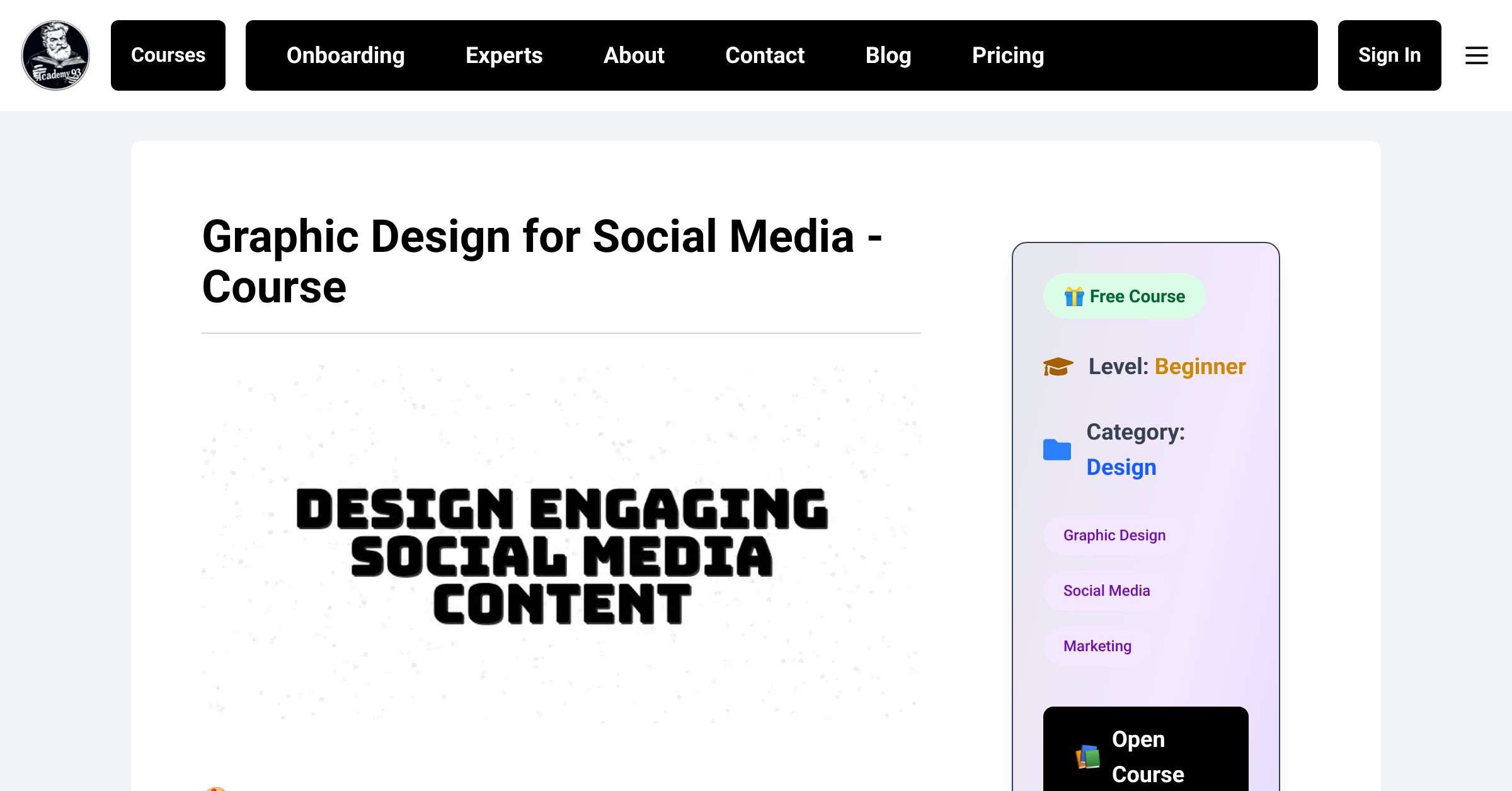 Graphic Design for Social Media - Course | Academy93 - Master Your Skills