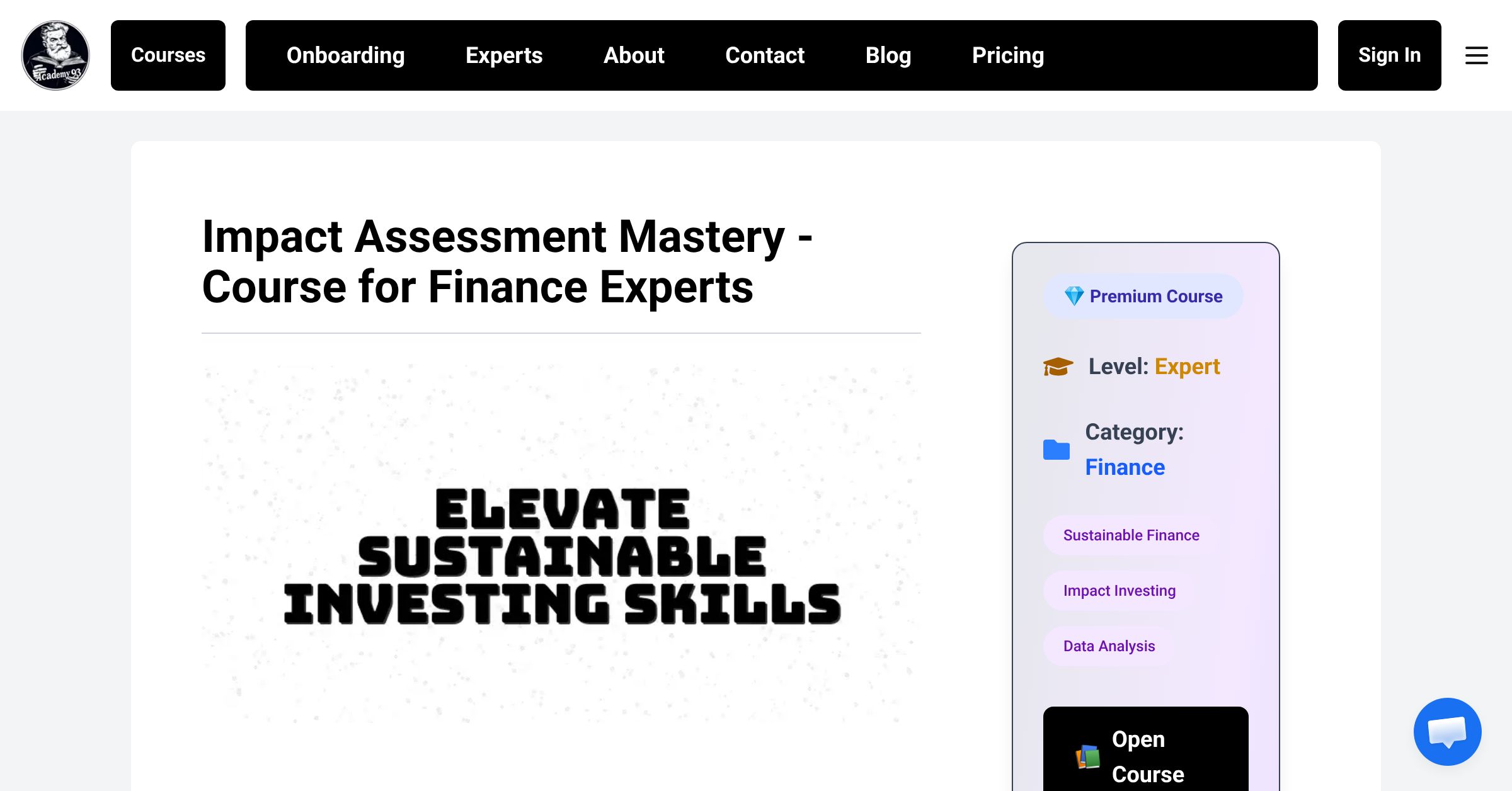 Impact Assessment Mastery - Course for Finance Experts | Academy93 ...