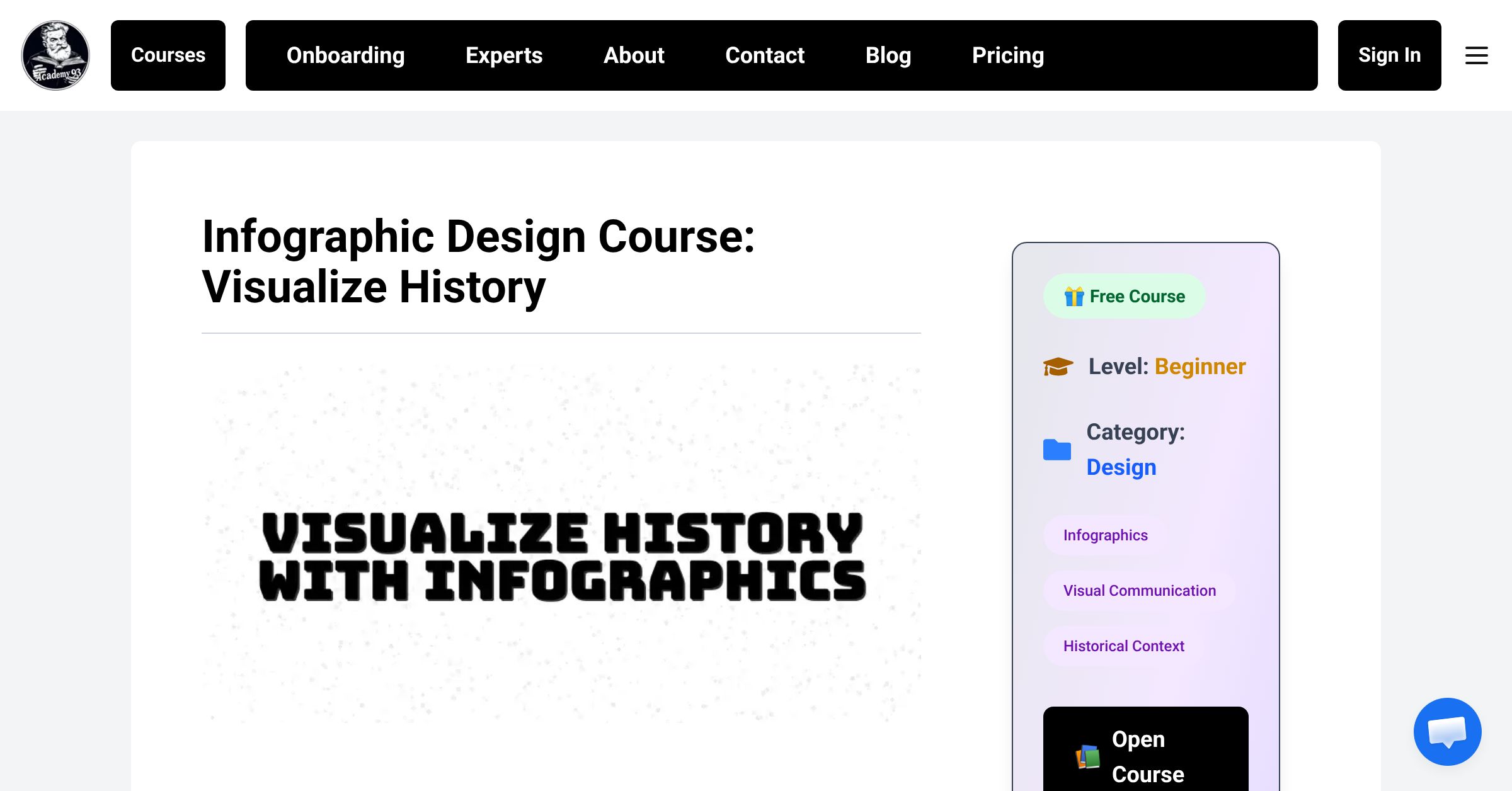 Infographic Design Course: Visualize History | Academy93 - Master Your ...