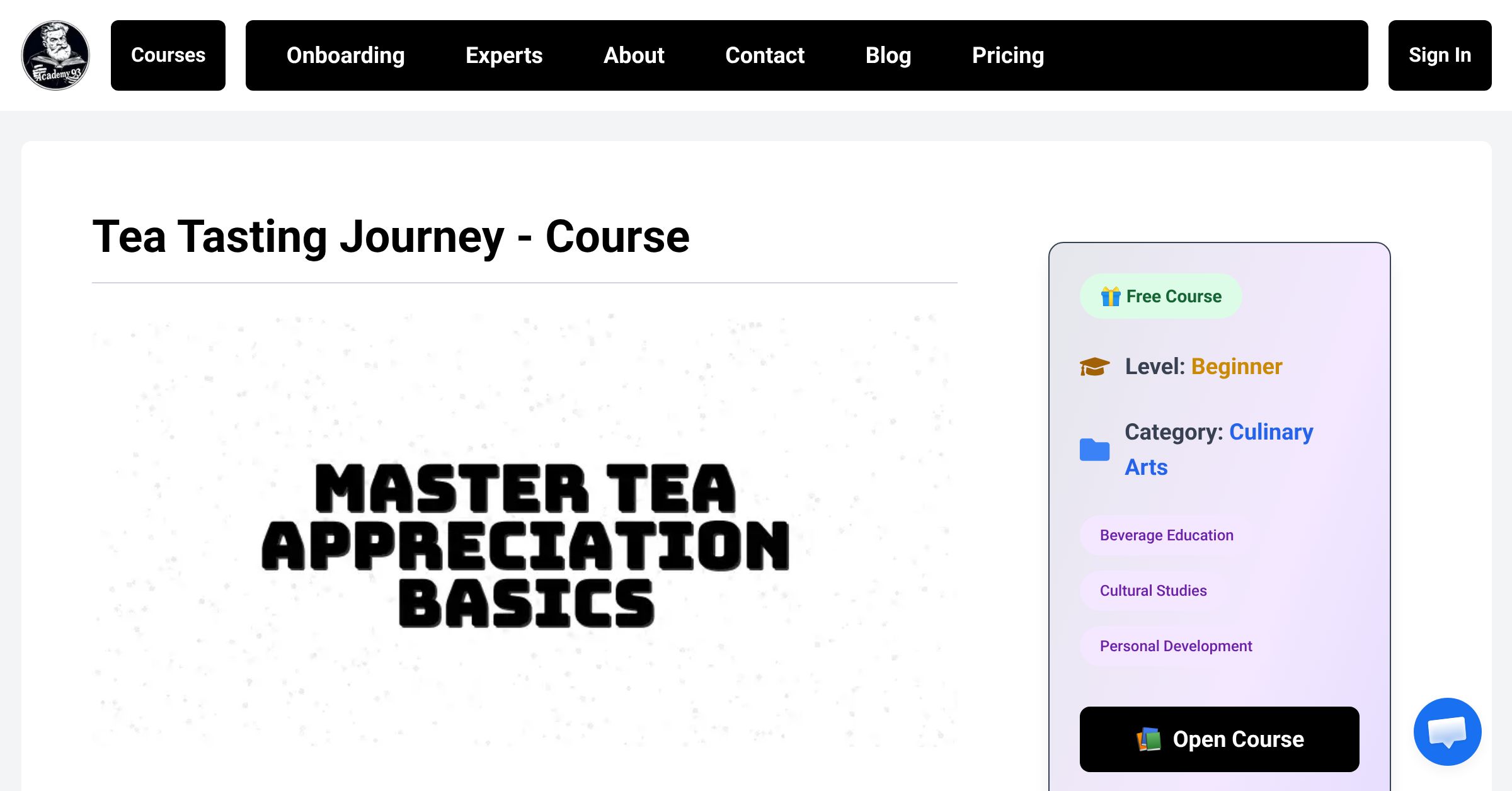 Tea Tasting Journey - Course | Academy93 - Master Your Skills