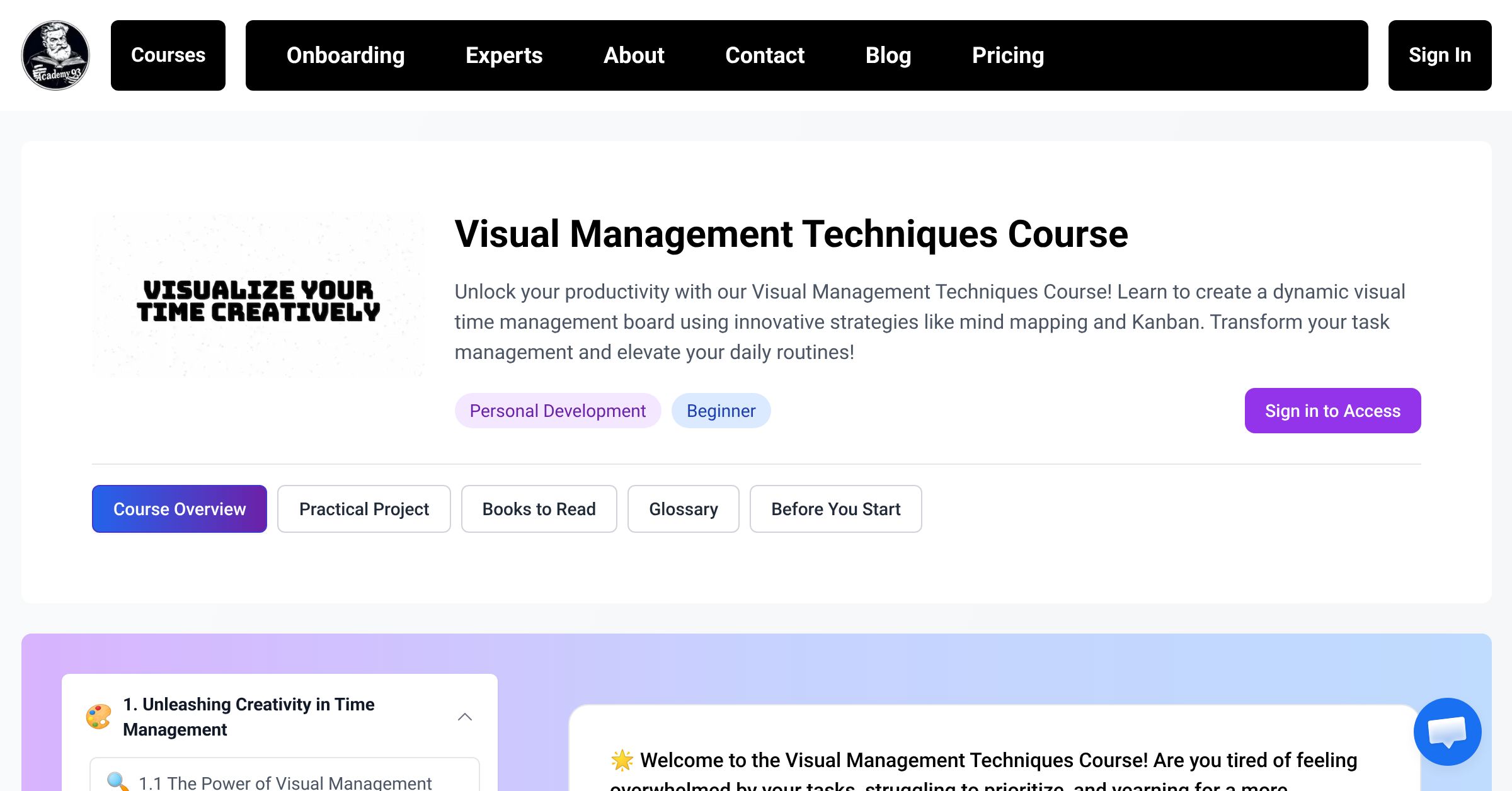 Course Overview | Visual Management Techniques Course | Academy93