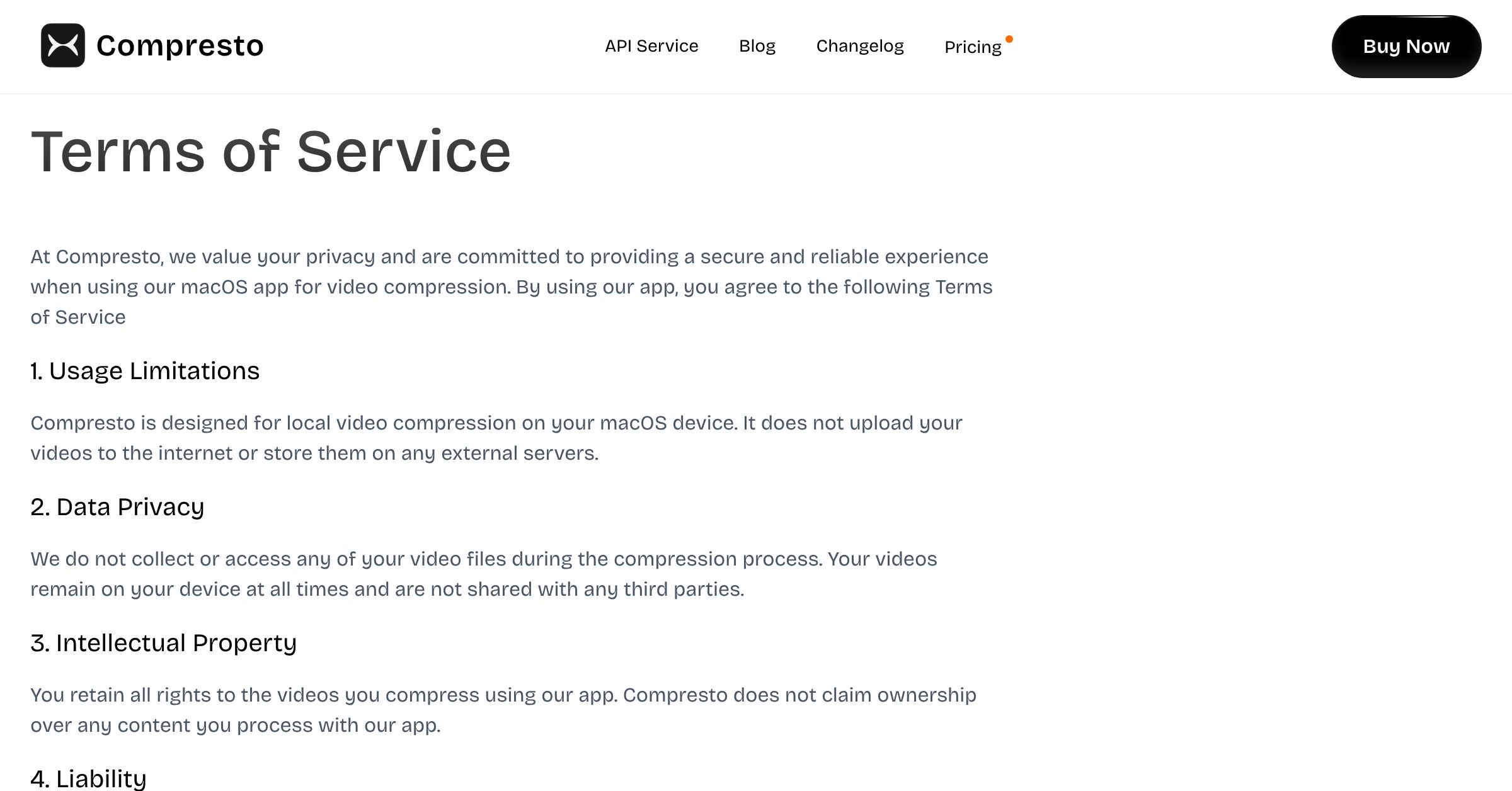 TERMS OF SERVICE visual data 7