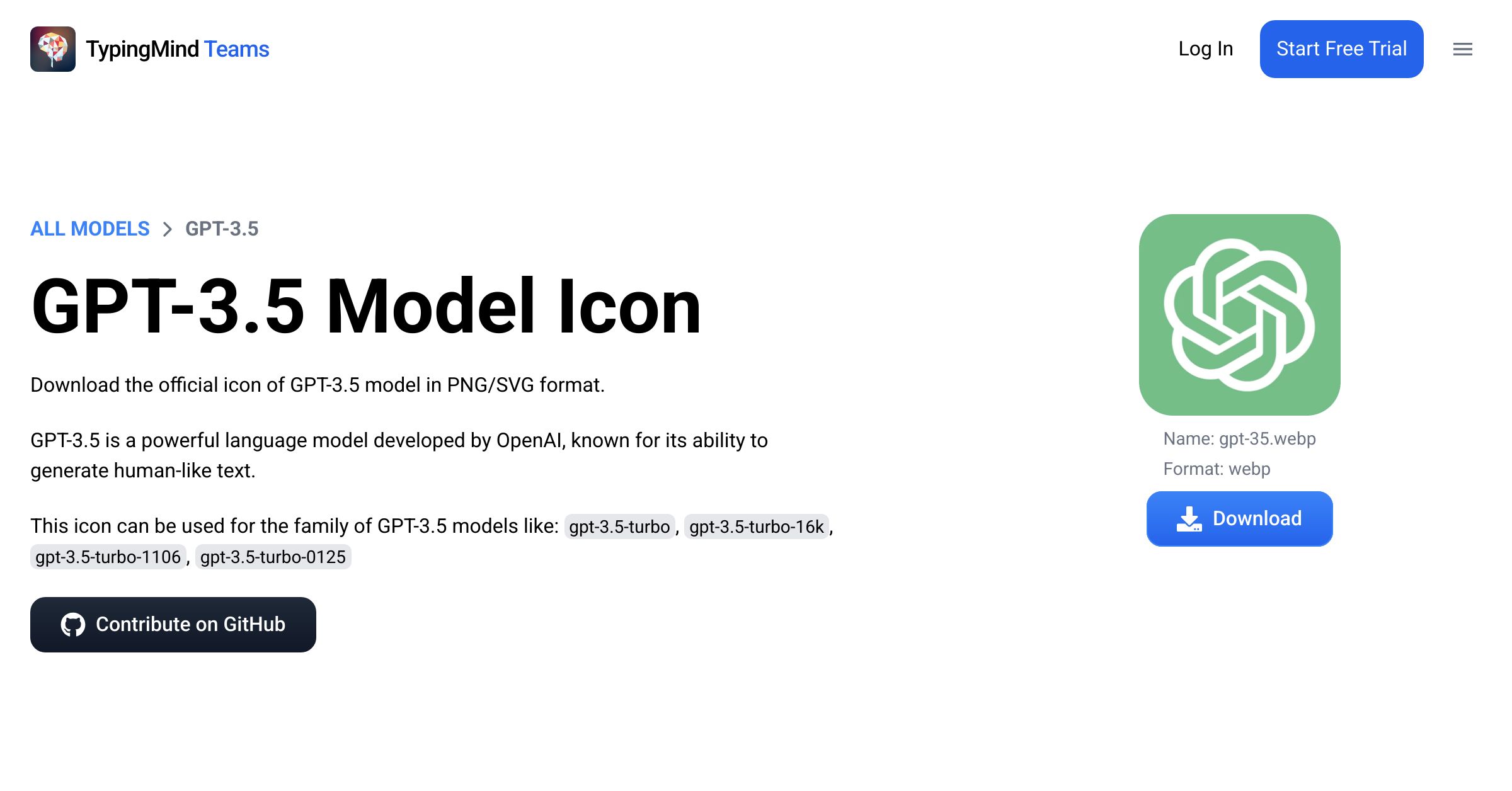 GPT-3.5 Model Icons