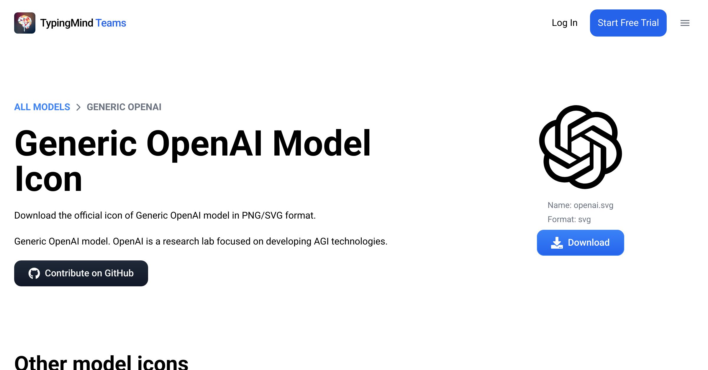 Generic OpenAI Model Icons