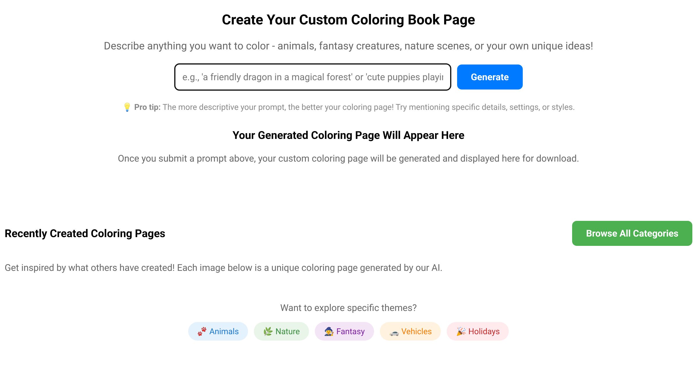 Free AI Coloring Book Generator