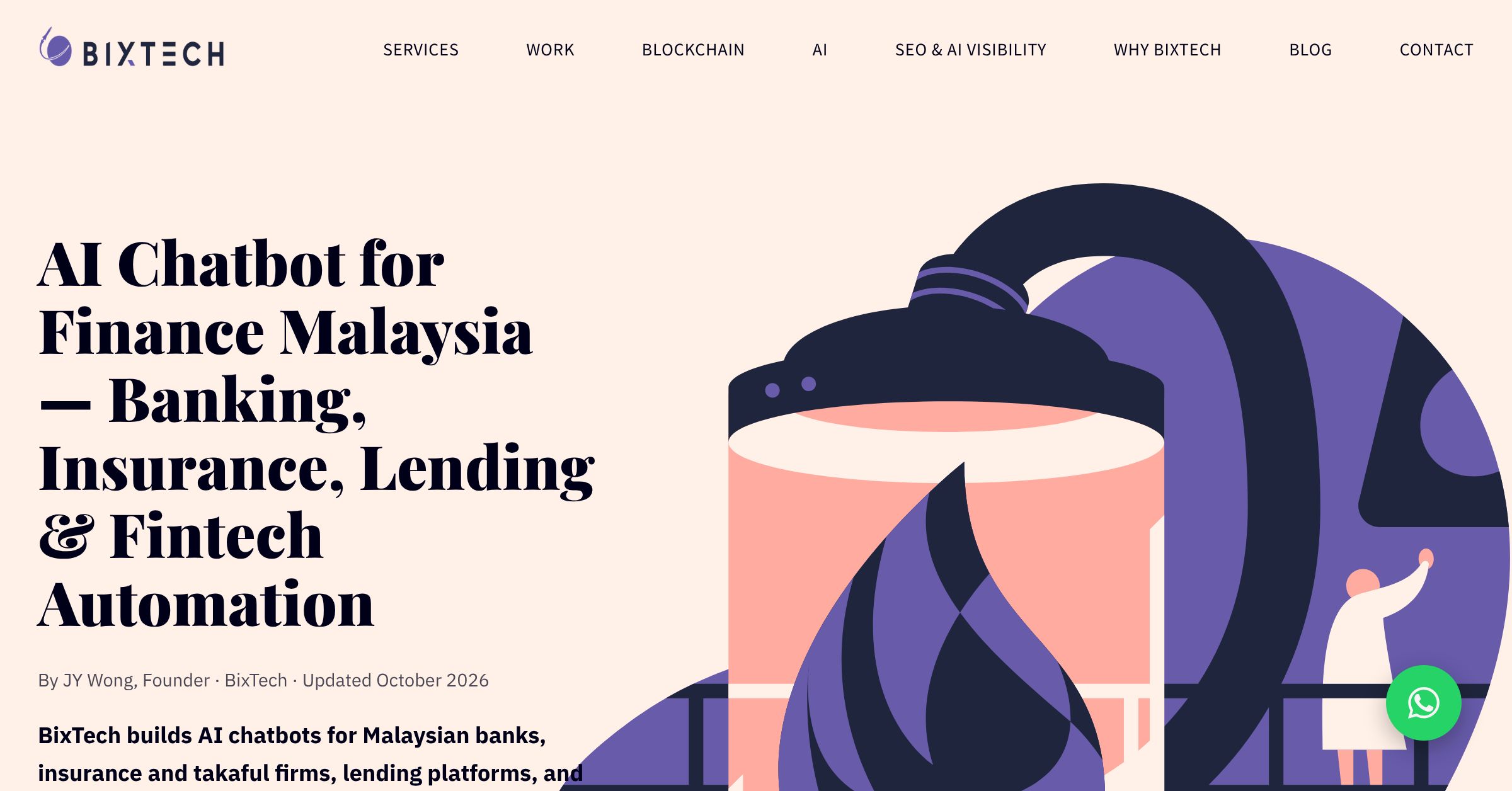 AI Chatbot for Finance Malaysia — Banking, Insurance & Lending | BixTech