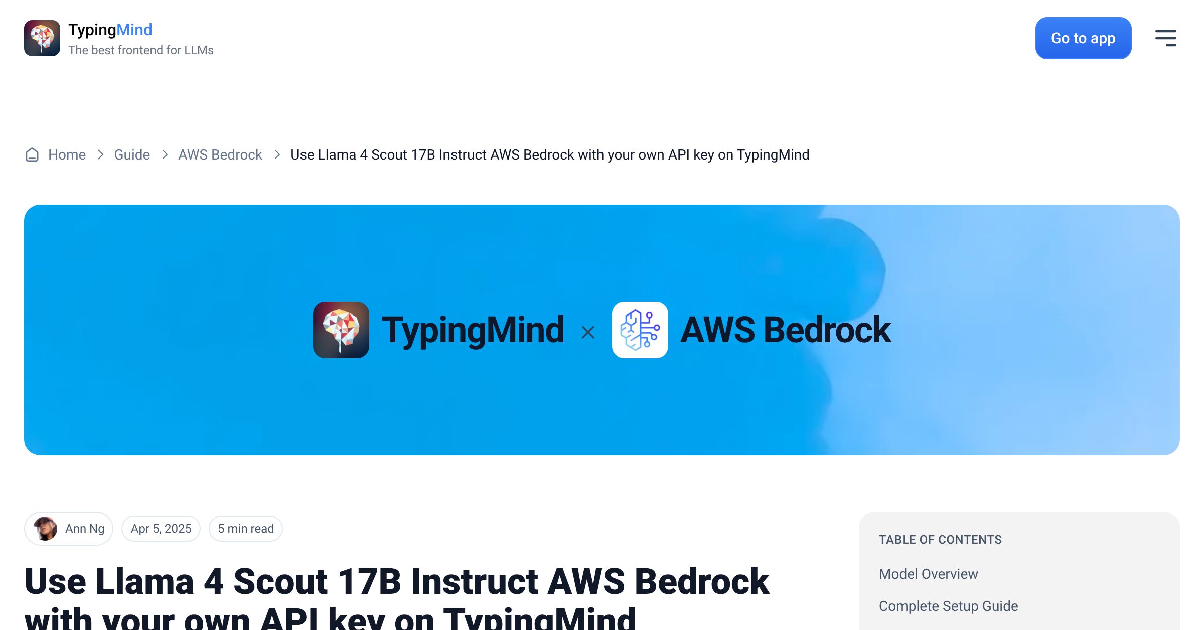 Use Llama 4 Scout 17B Instruct AWS Bedrock with your own API key on ...