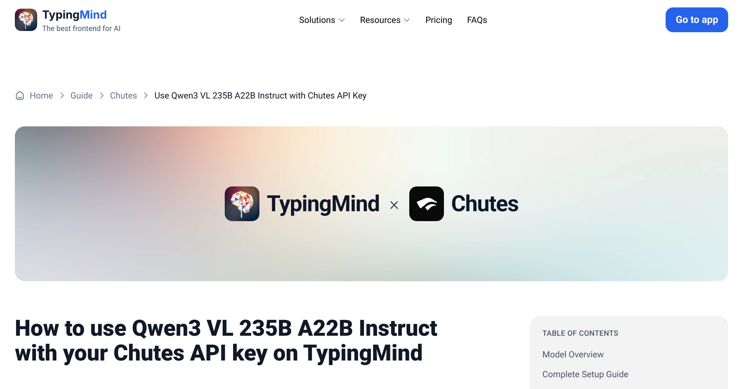 Connect and use Qwen3 VL 235B A22B Instruct from Chutes with API Key ...