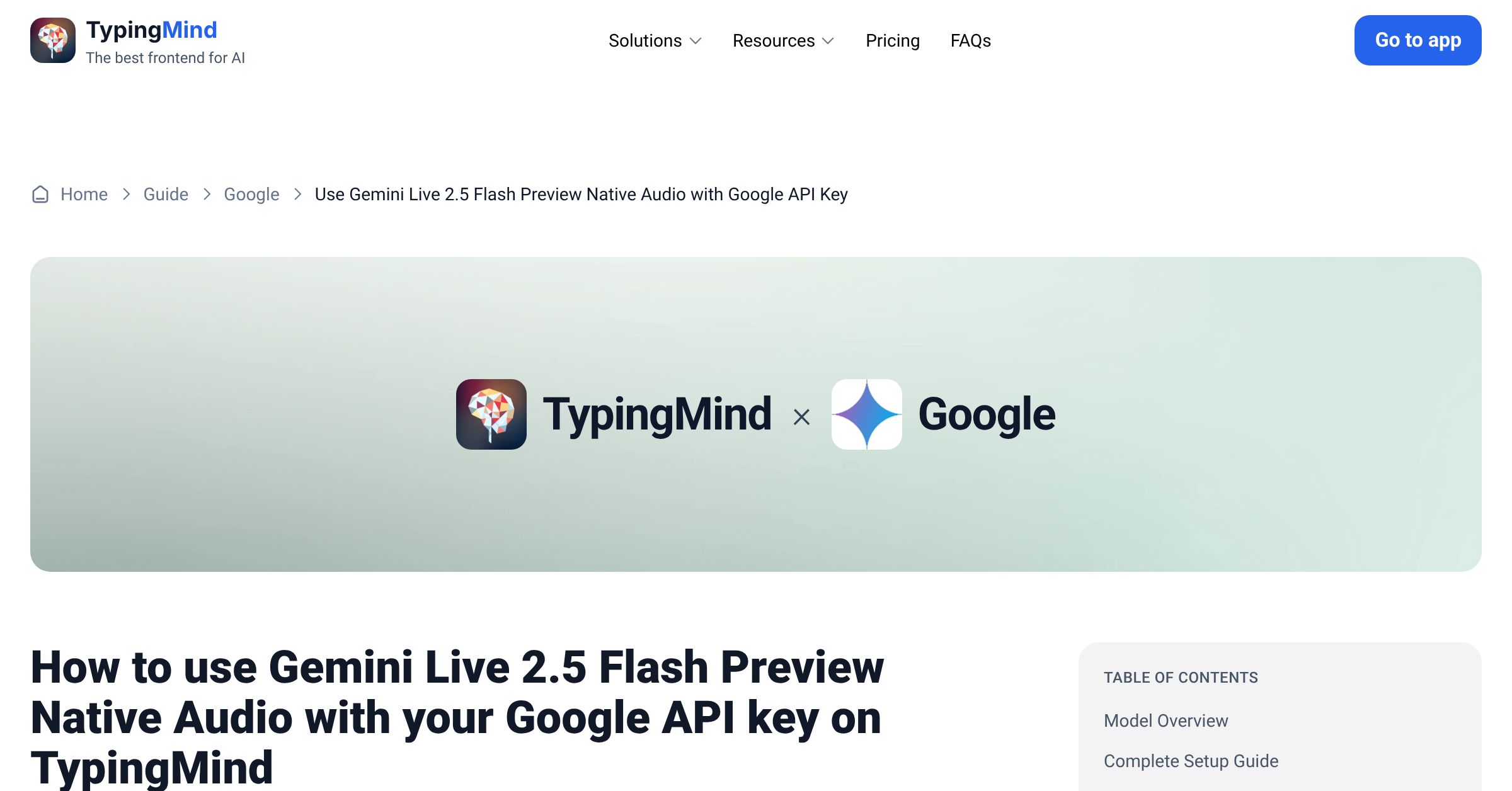 Connect and use Gemini Live 2.5 Flash Preview Native Audio from Google ...
