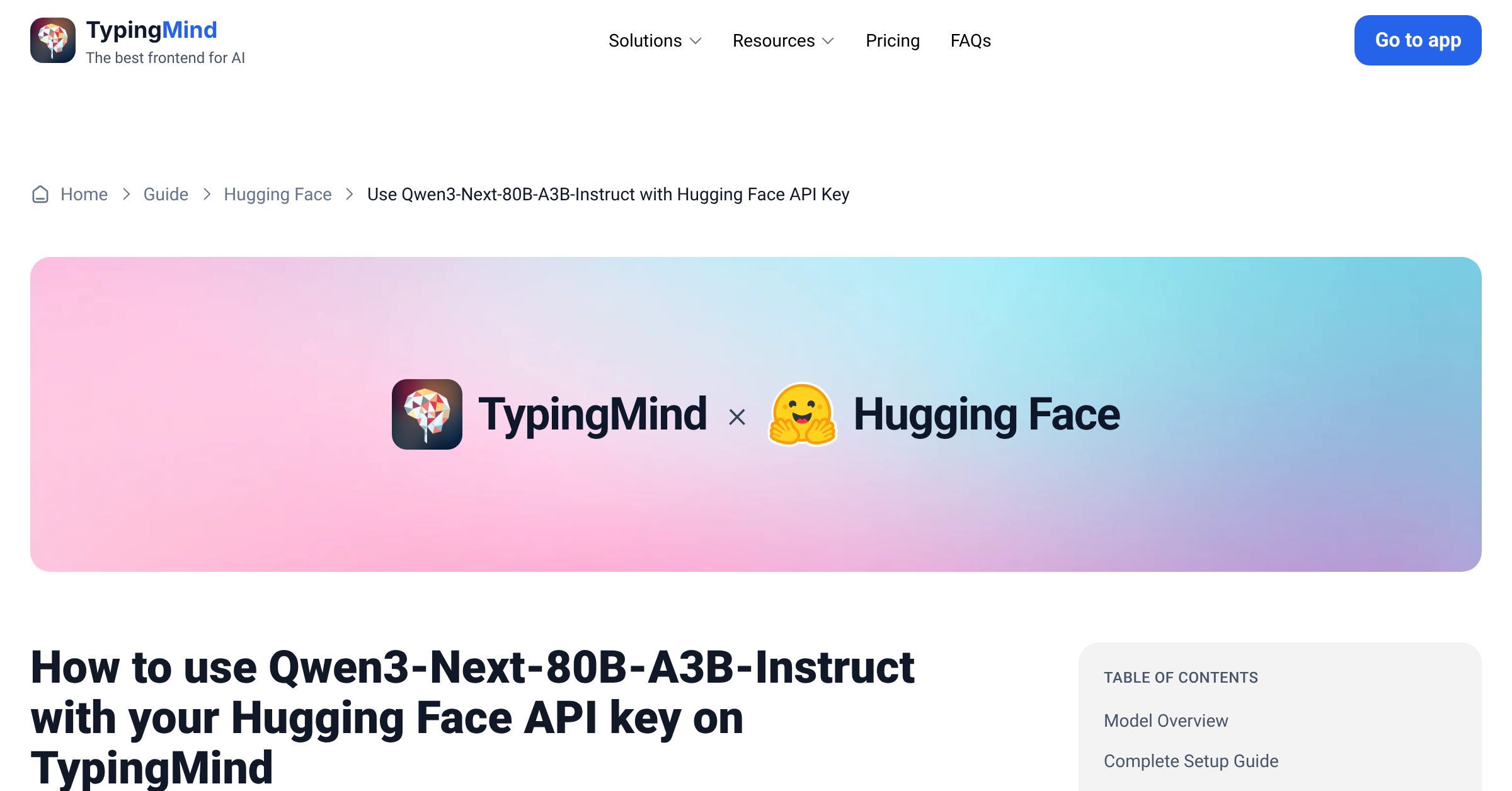 Use Qwen3-Next-80B-A3B-Instruct on Hugging Face with your own API key ...