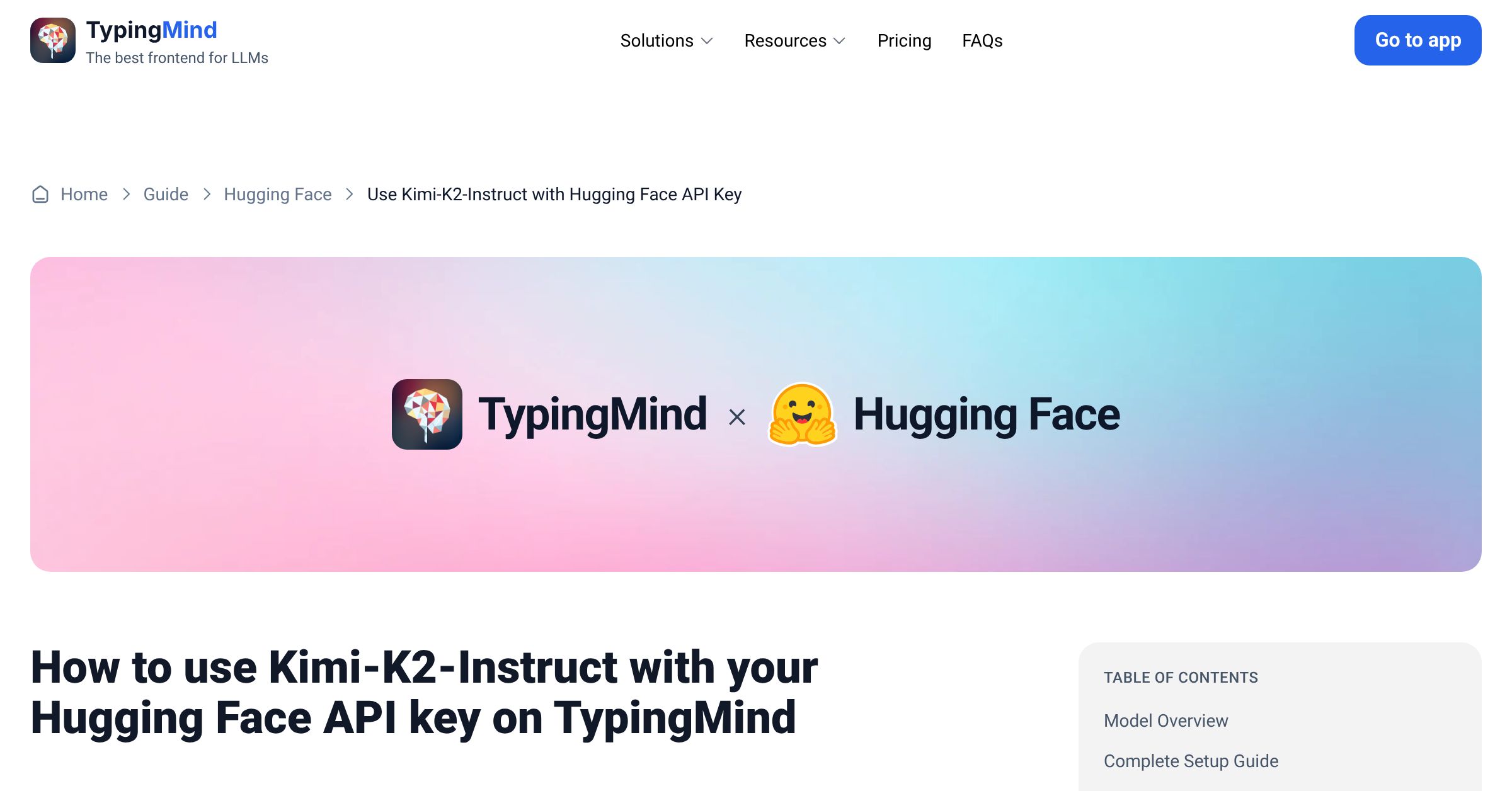 Use Kimi-K2-Instruct on Hugging Face with your own API key on ...