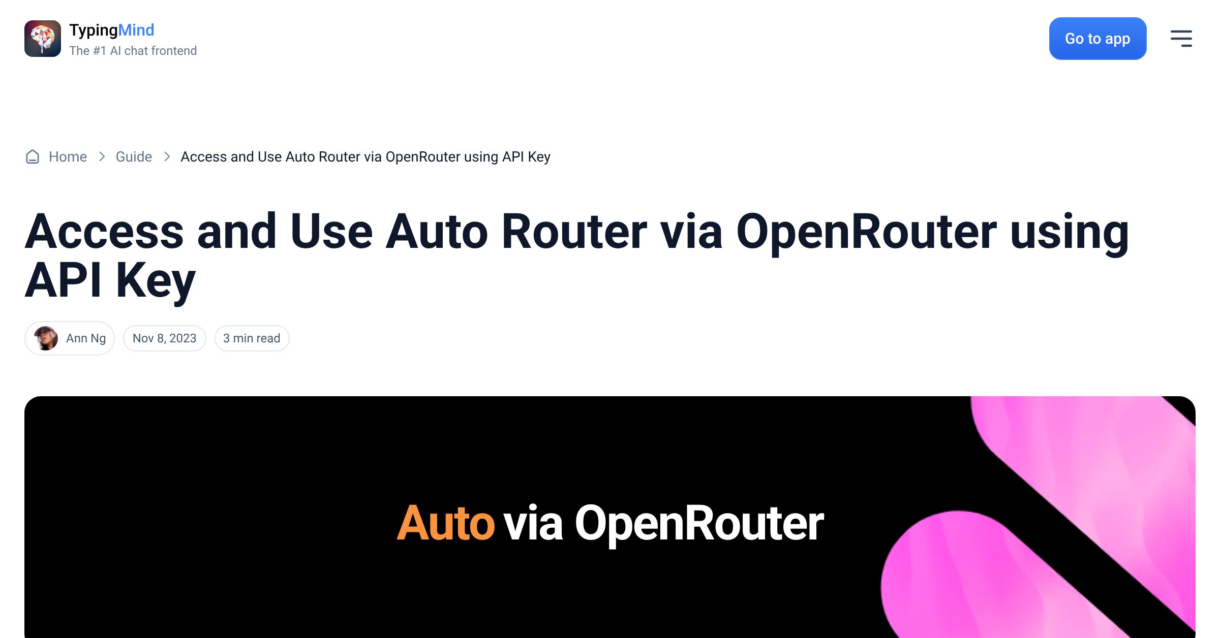 Cover image for Access Auto Router via OpenRouter