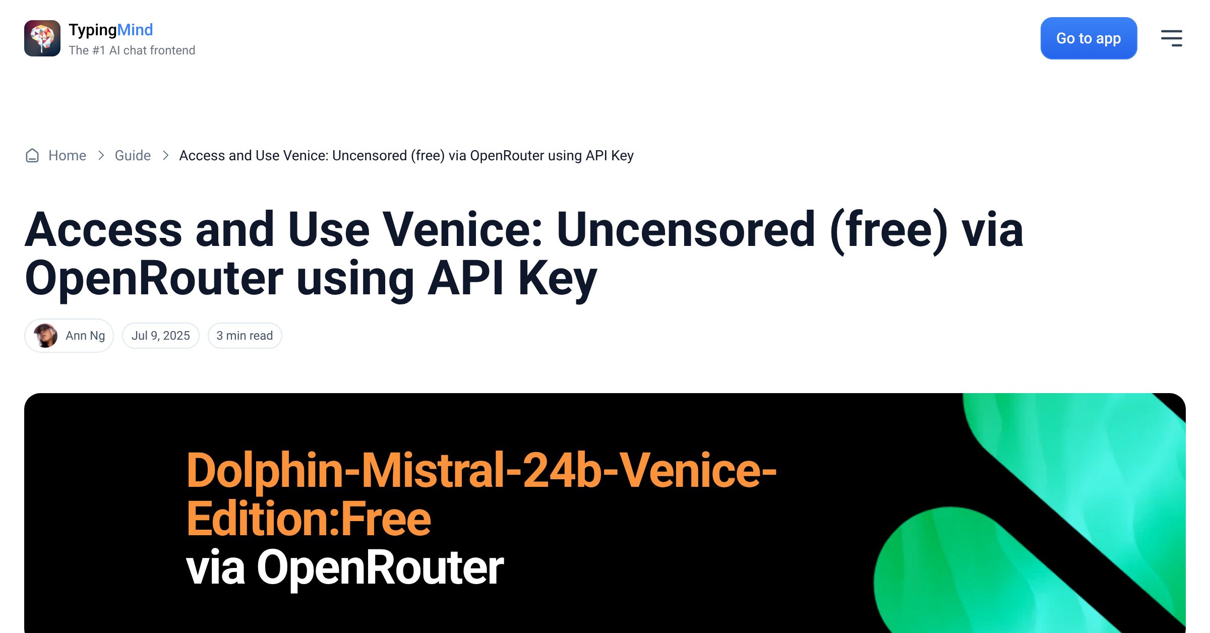 Cover image for Access Venice: Uncensored (free) via OpenRouter