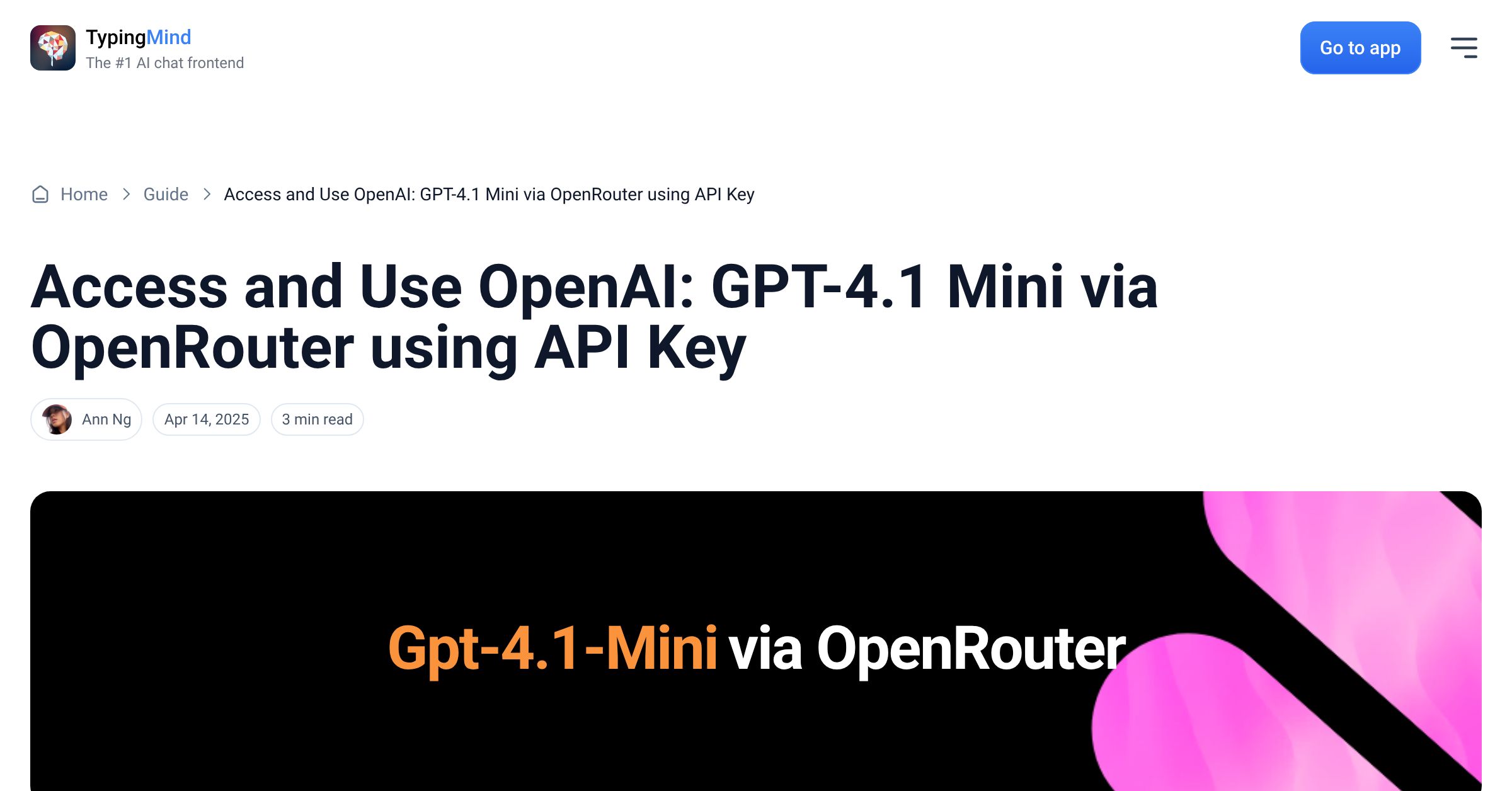 Cover image for Access OpenAI: GPT-4.1 Mini via OpenRouter