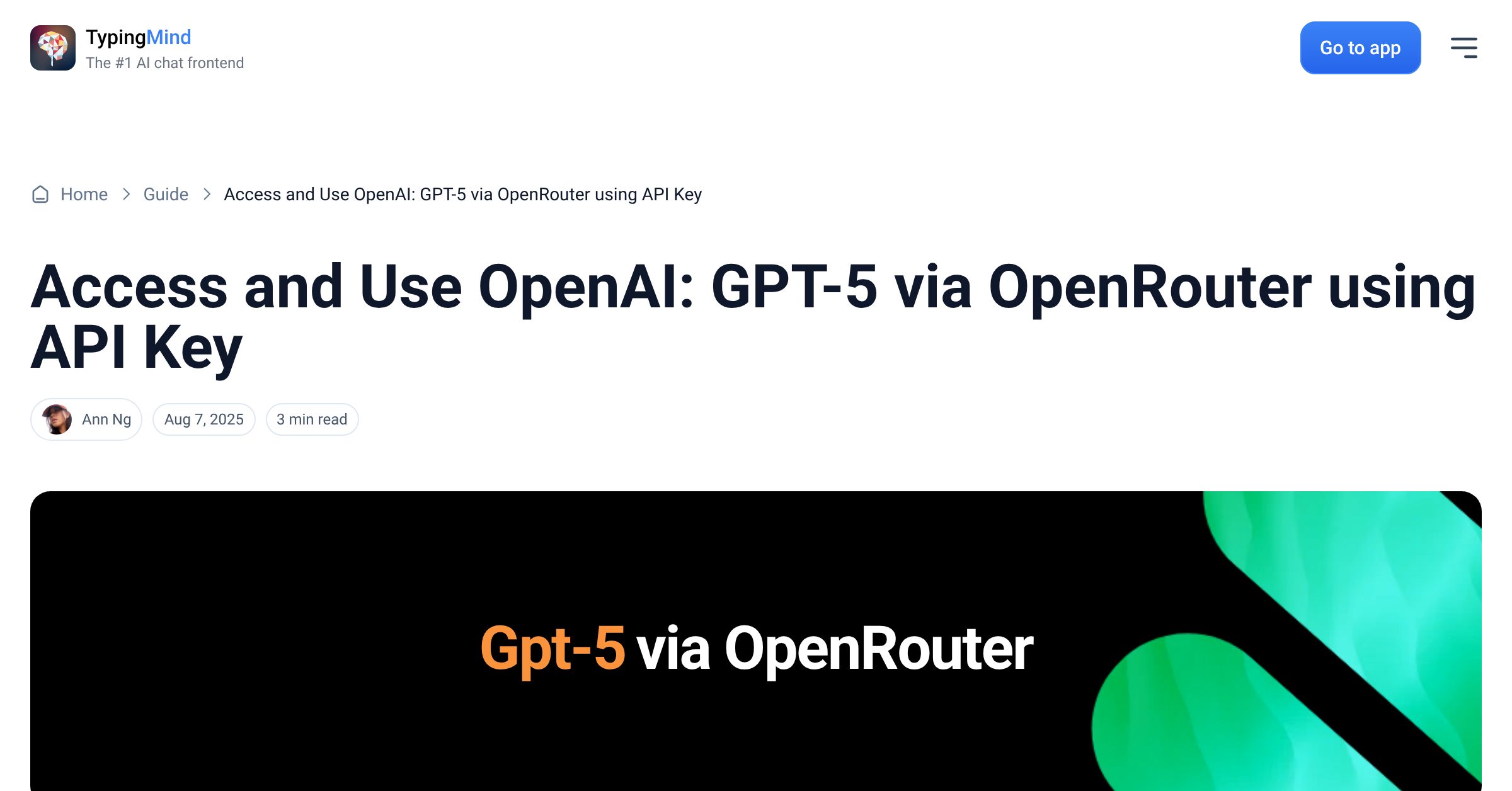 Cover image for Access OpenAI: GPT-5 via OpenRouter