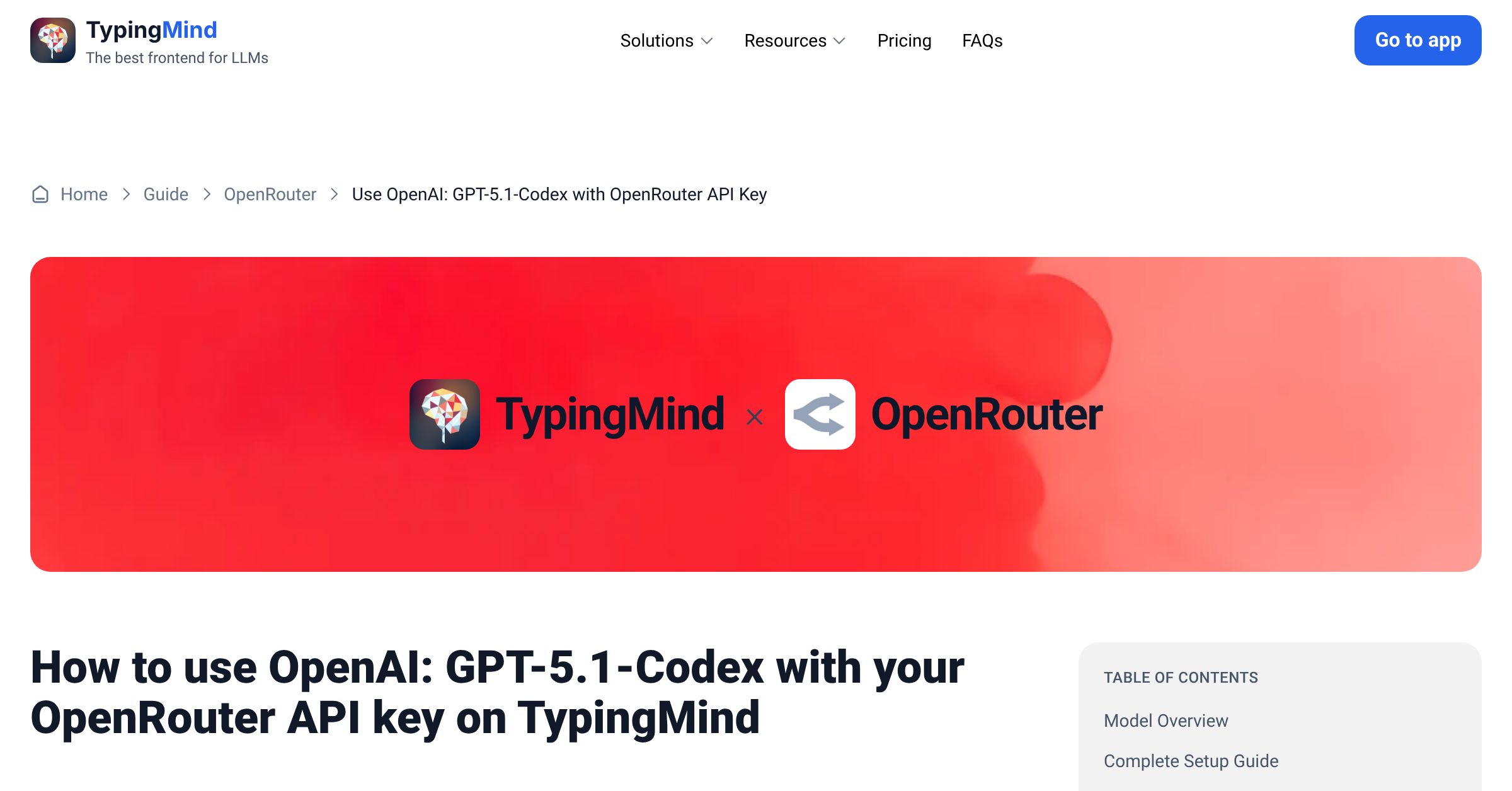 Access and Use OpenAI: GPT-5.1-Codex via OpenRouter using API Key ...