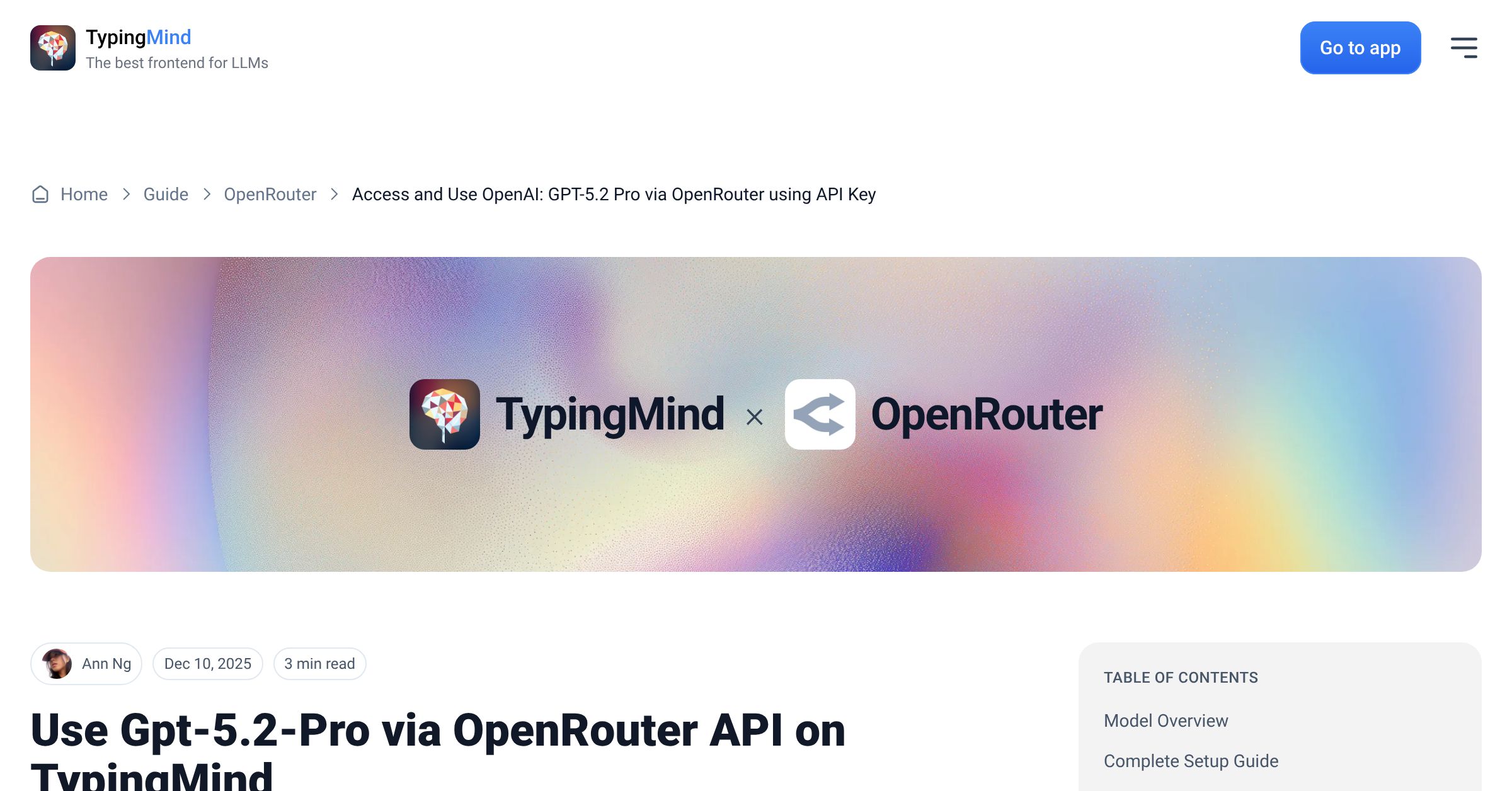 Access and Use OpenAI: GPT-5.2 Pro via OpenRouter using API Key ...