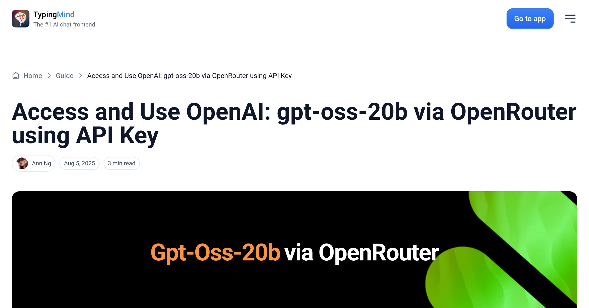 Cover image for Access OpenAI: gpt-oss-20b via OpenRouter