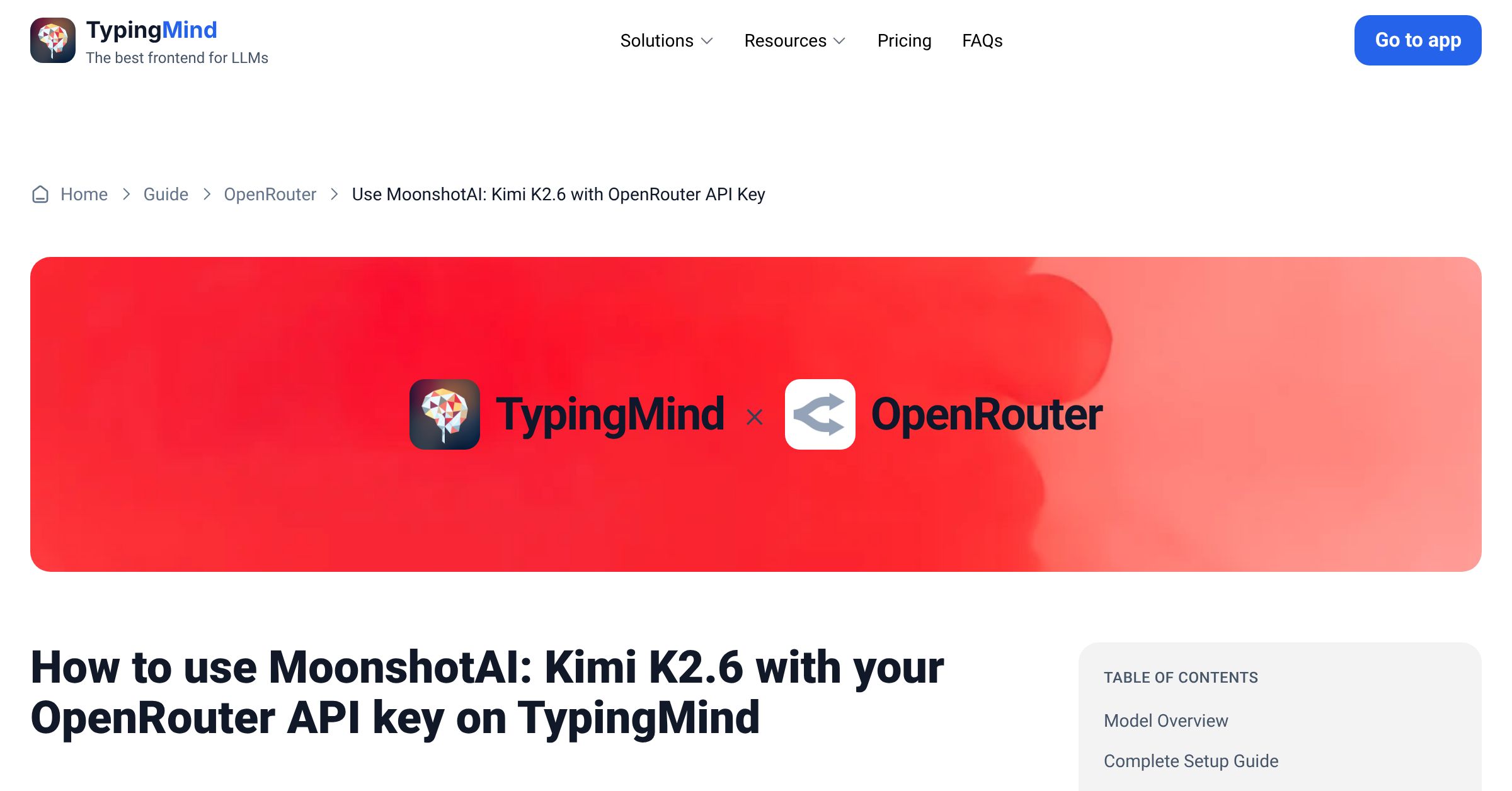Access and Use MoonshotAI: Kimi K2.6 via OpenRouter using API Key ...