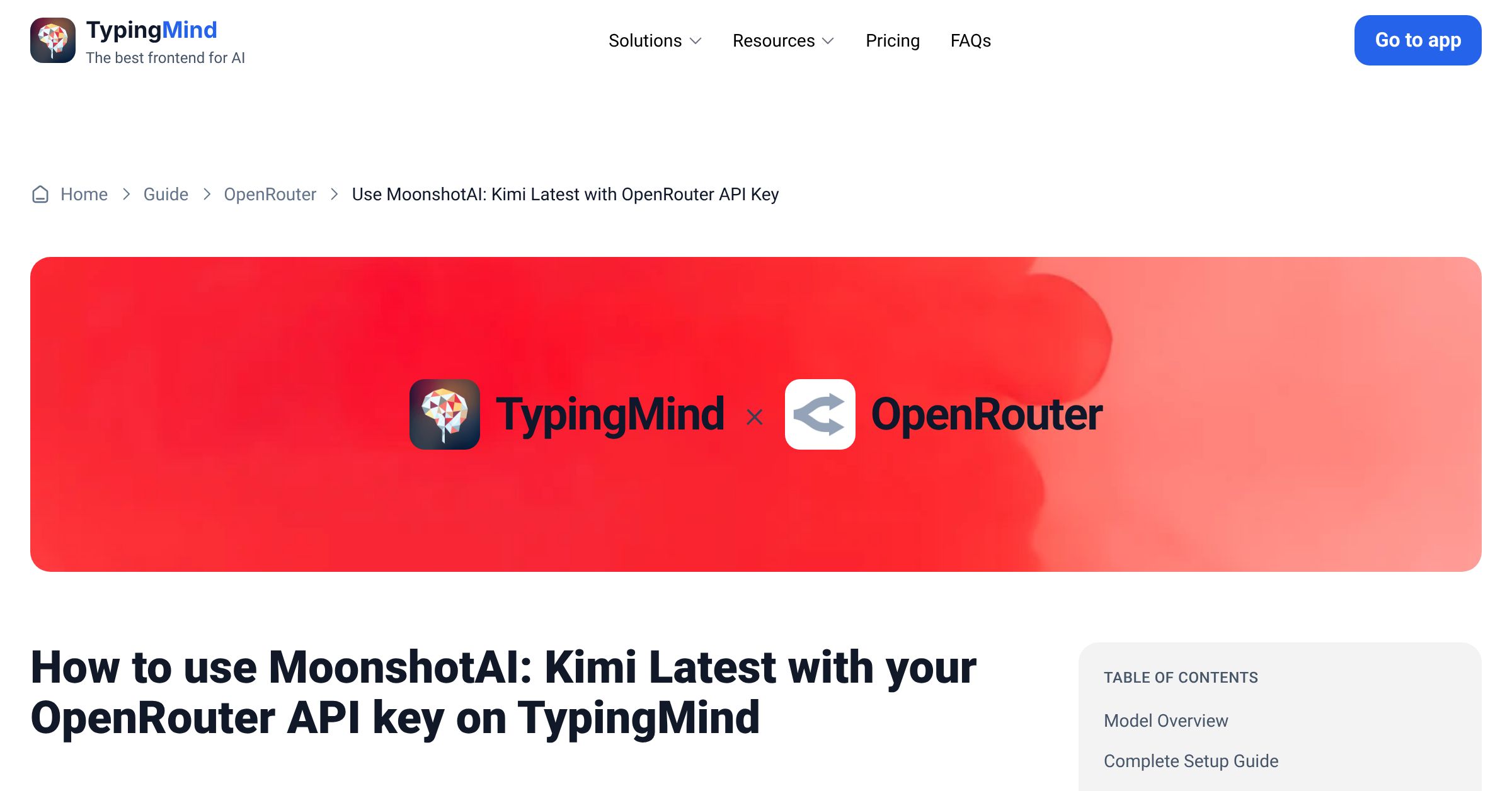 Access and Use MoonshotAI Kimi Latest via OpenRouter using API Key ...