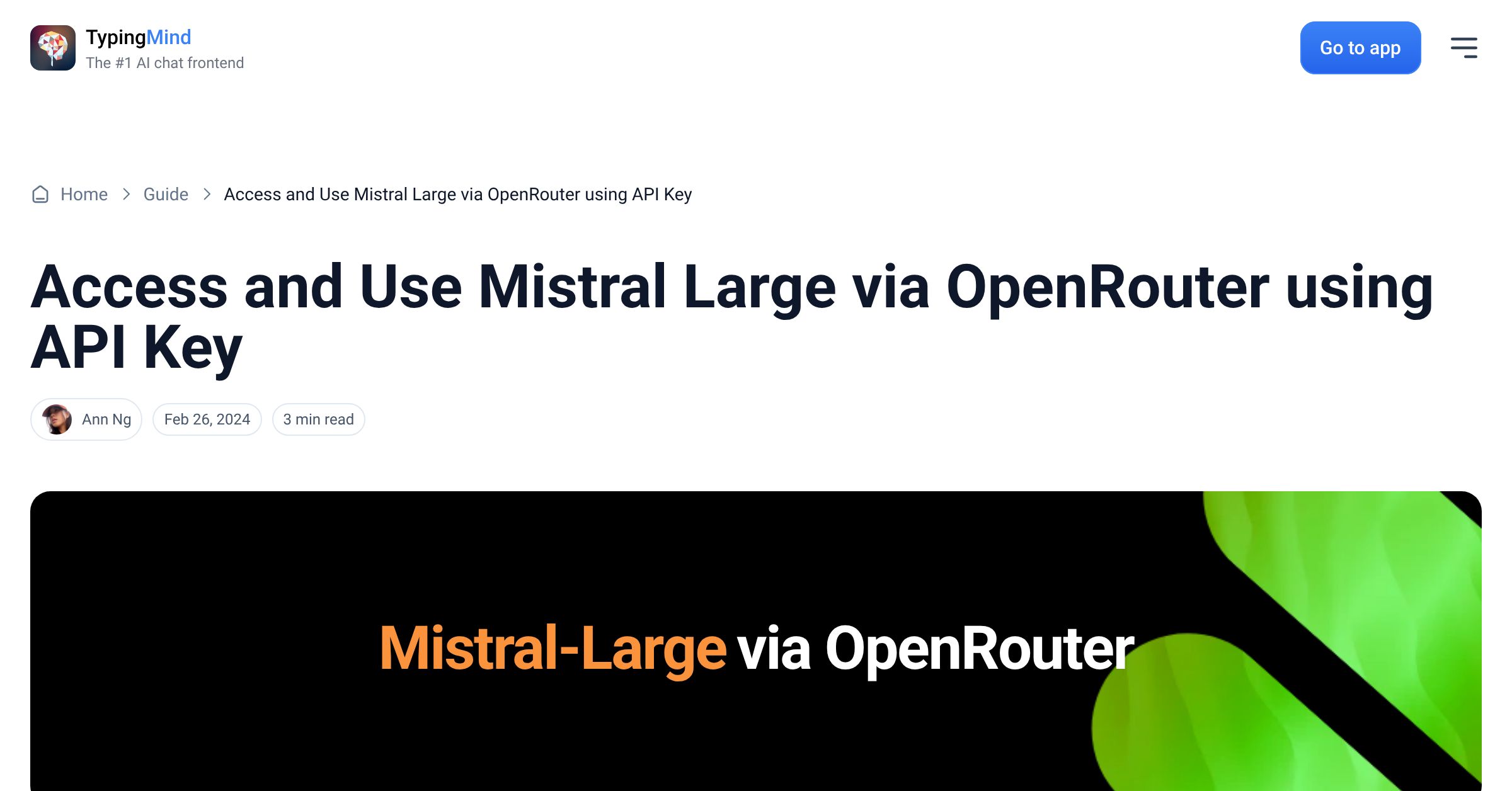 Cover image for Access Mistral Large via OpenRouter