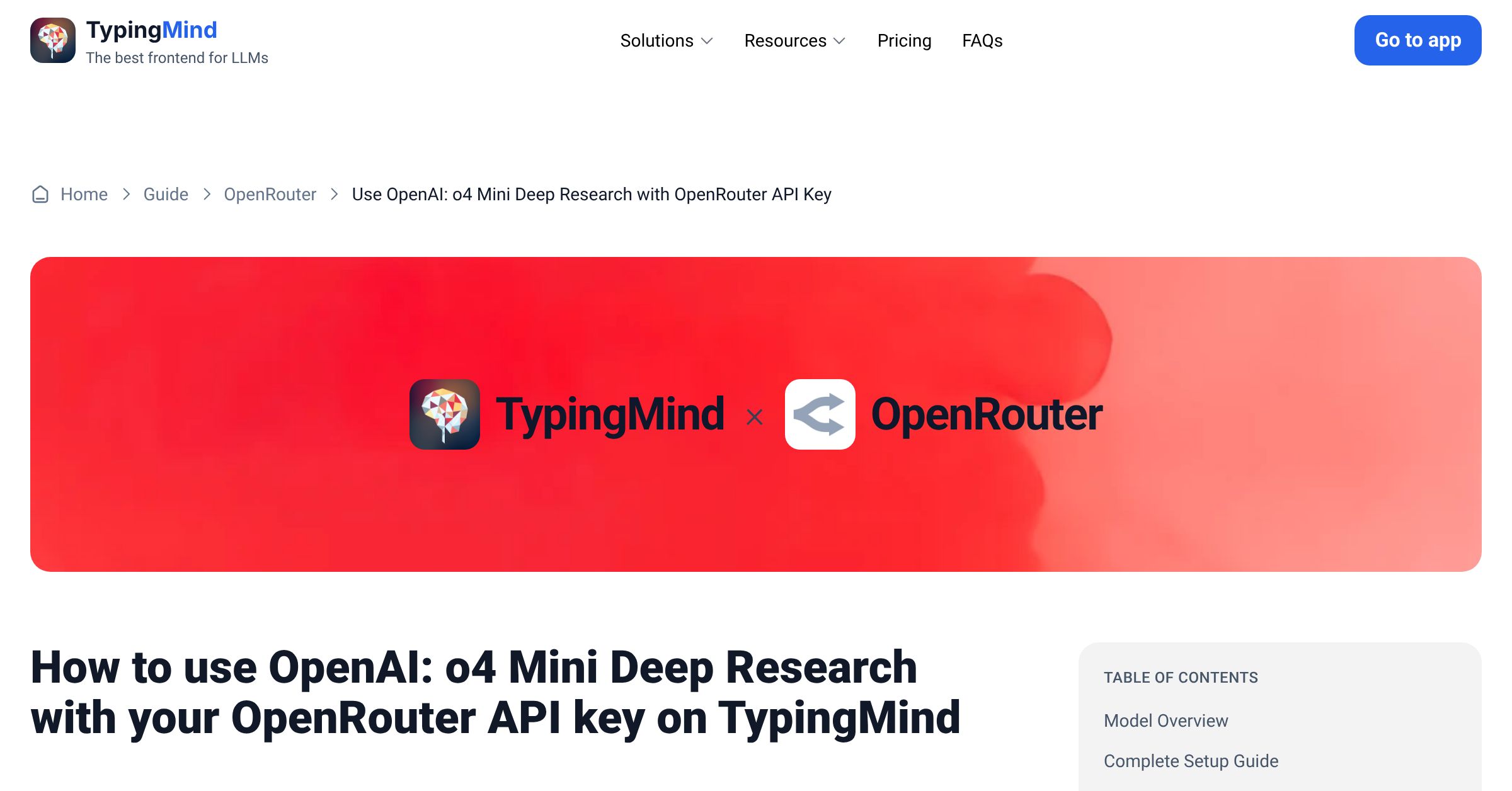 Access and Use OpenAI: o4 Mini Deep Research via OpenRouter using API ...