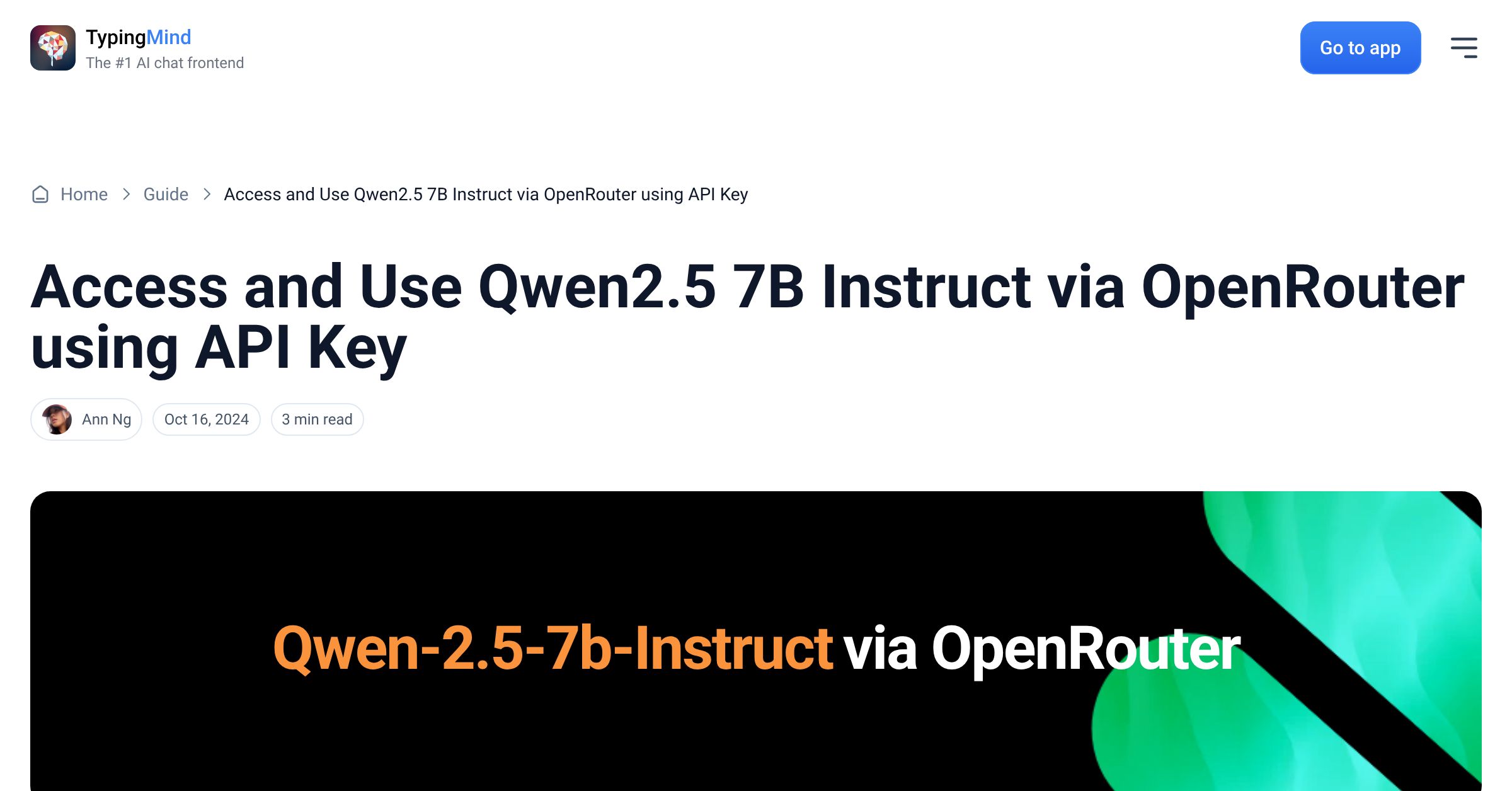 Cover image for Access Qwen2.5 7B Instruct via OpenRouter