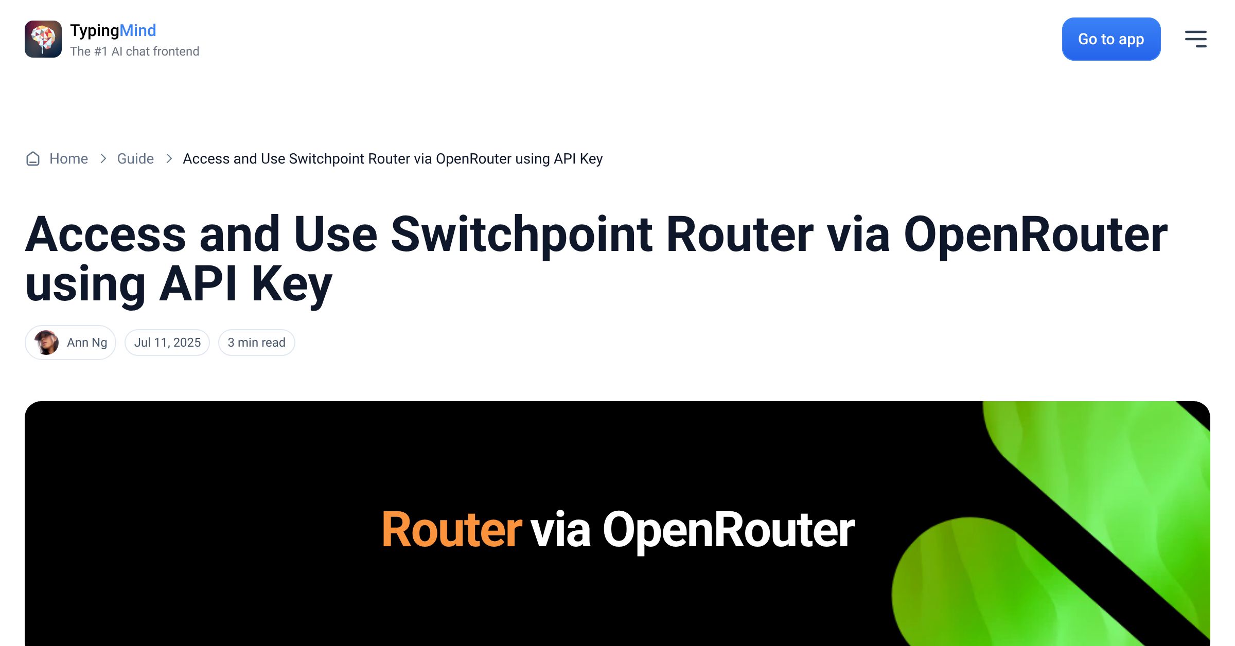 Cover image for Access Switchpoint Router via OpenRouter