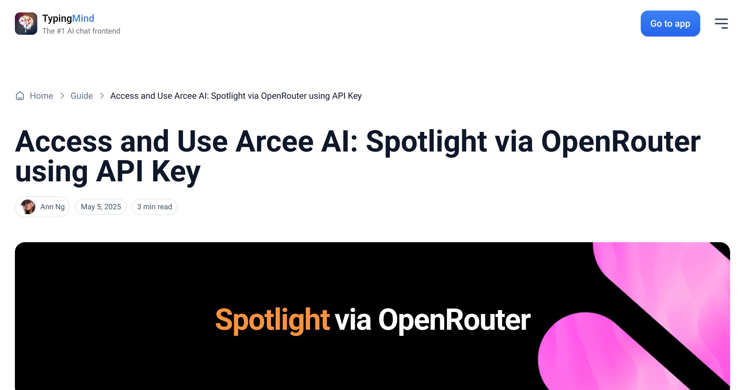 Cover image for Access Arcee AI: Spotlight via OpenRouter