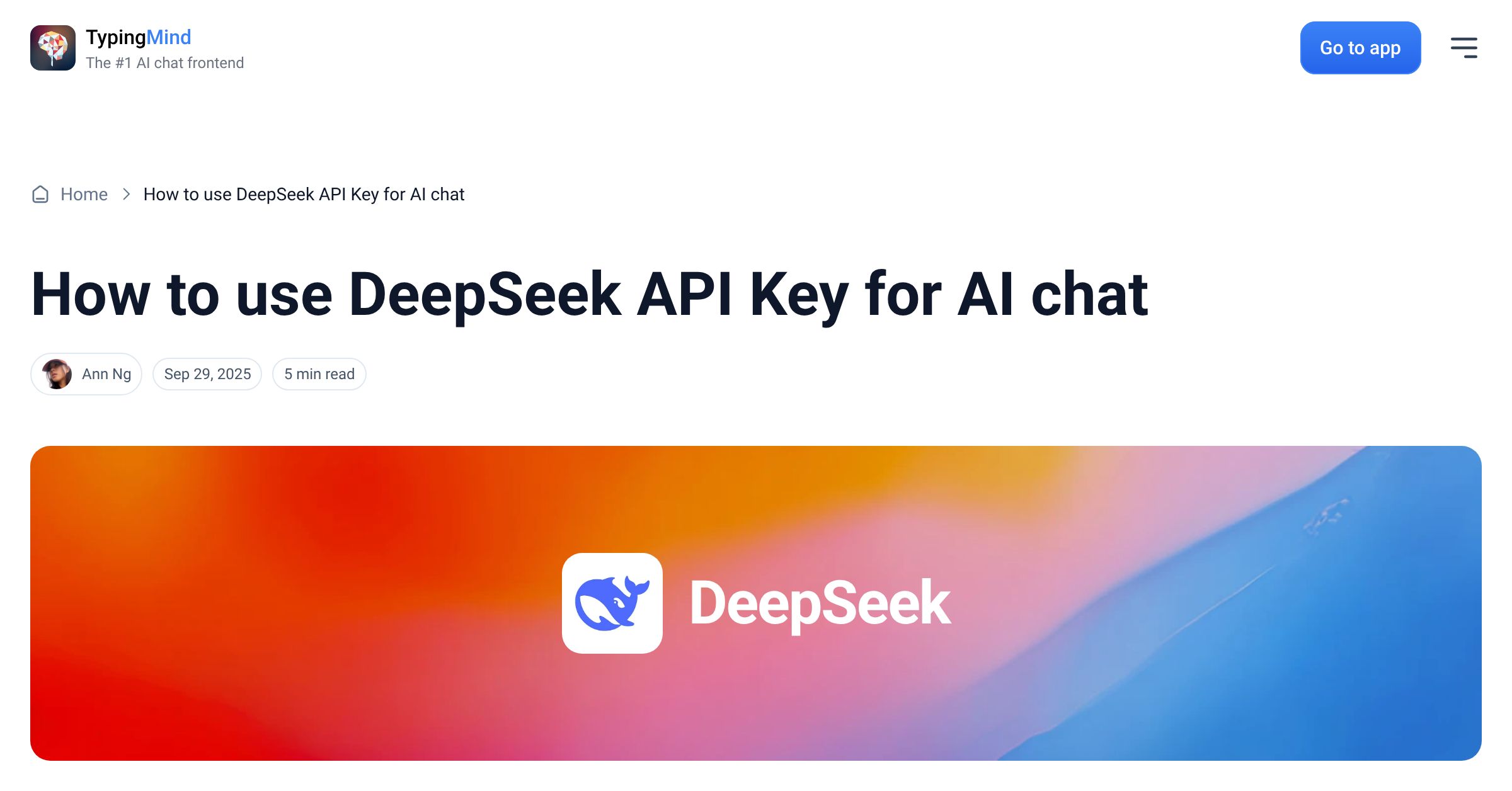 Cover image for Use DeepSeek API Key for AI chat