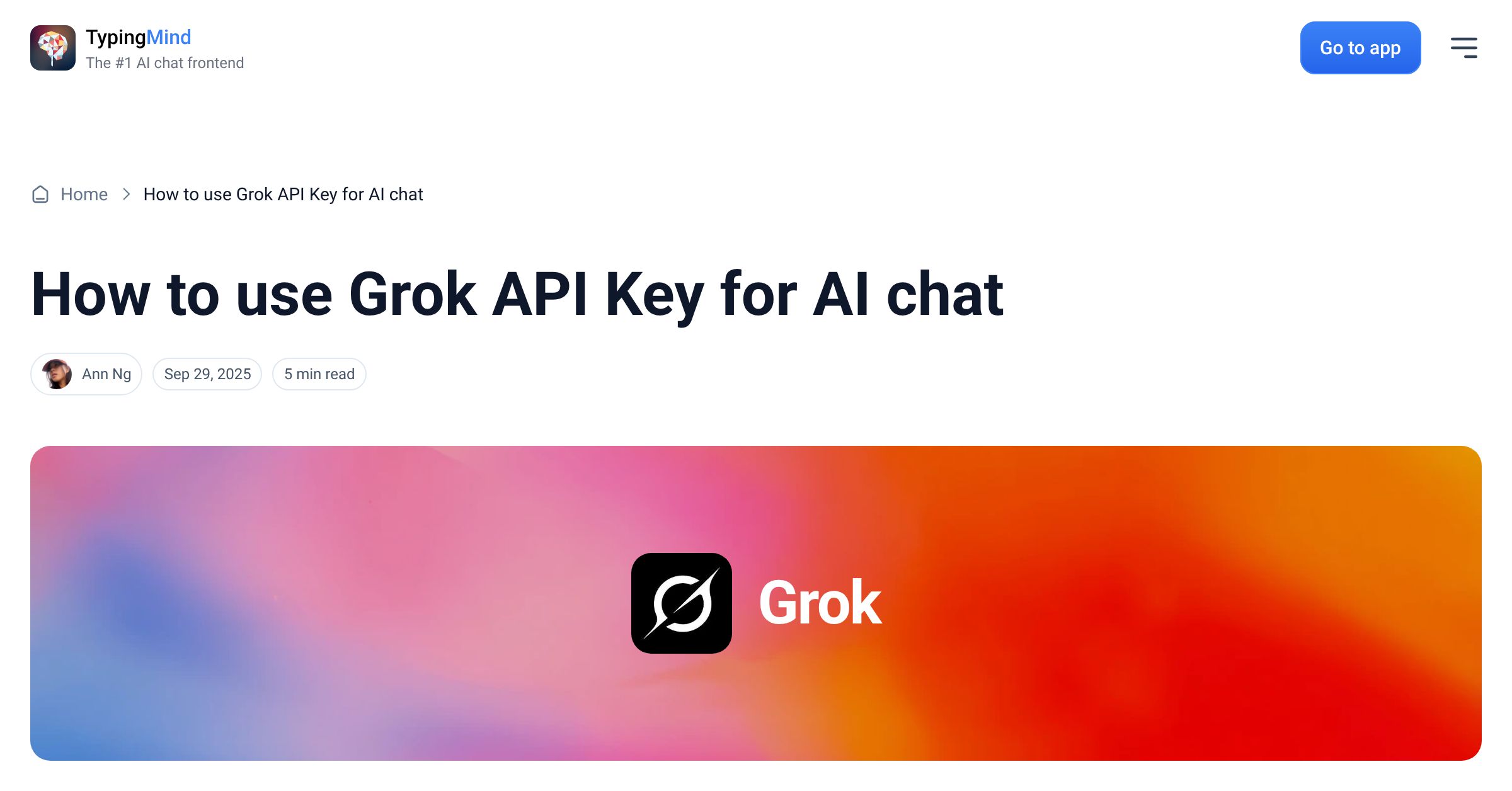 Cover image for Use Grok API Key for AI chat