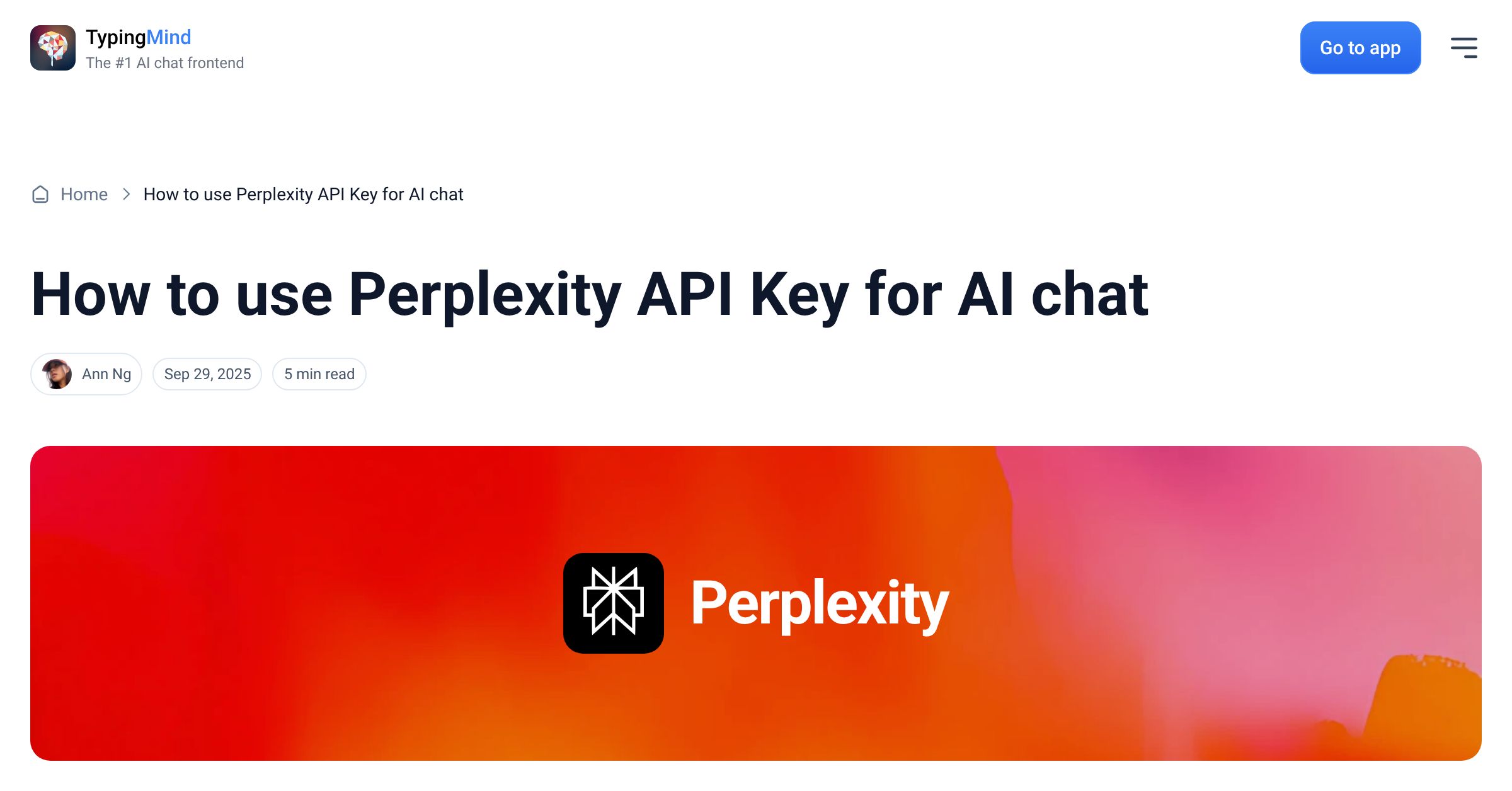Cover image for Use Perplexity API Key for AI chat