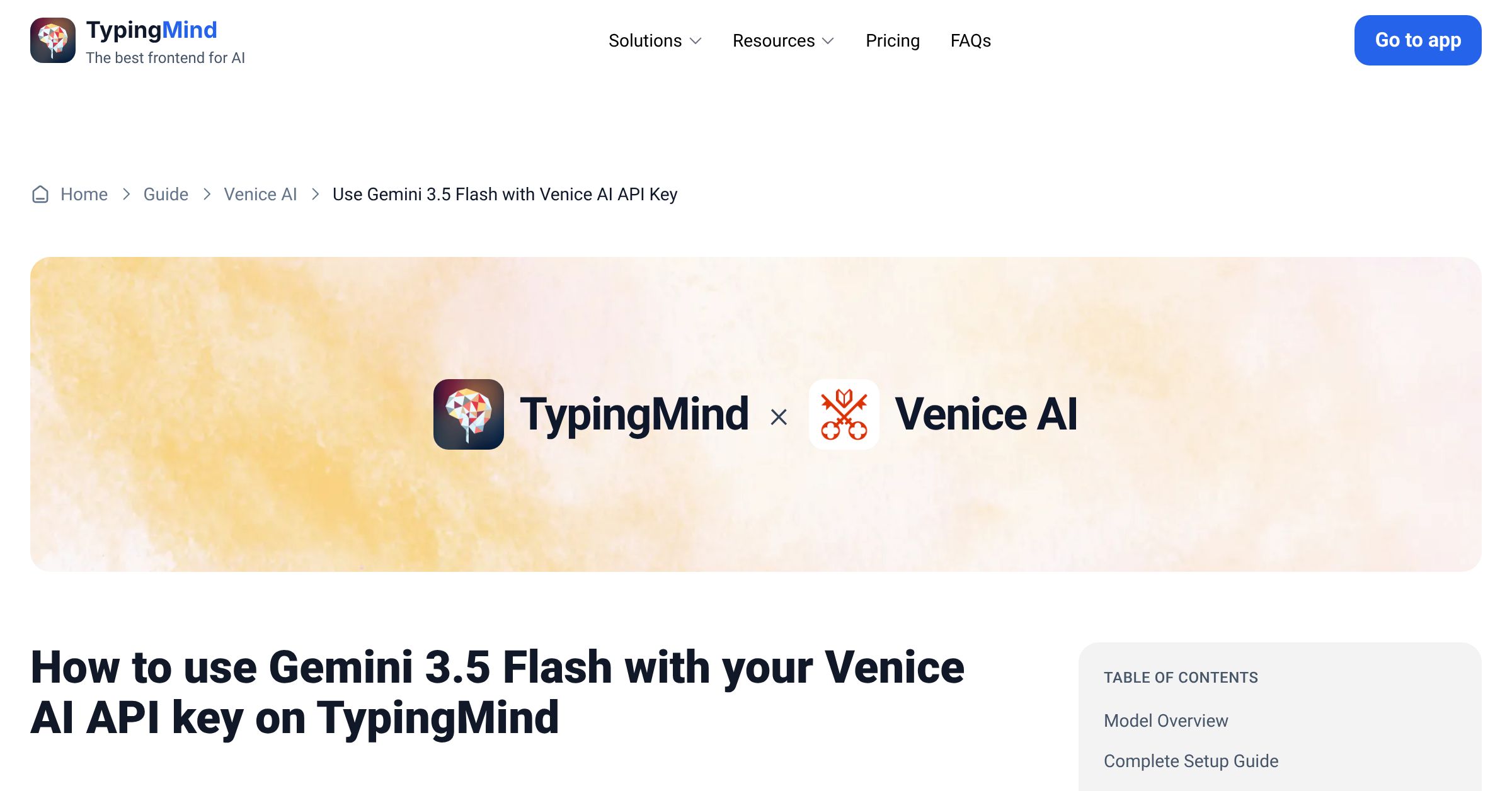 Connect and use Gemini 3.5 Flash from Venice AI with API Key | TypingMind