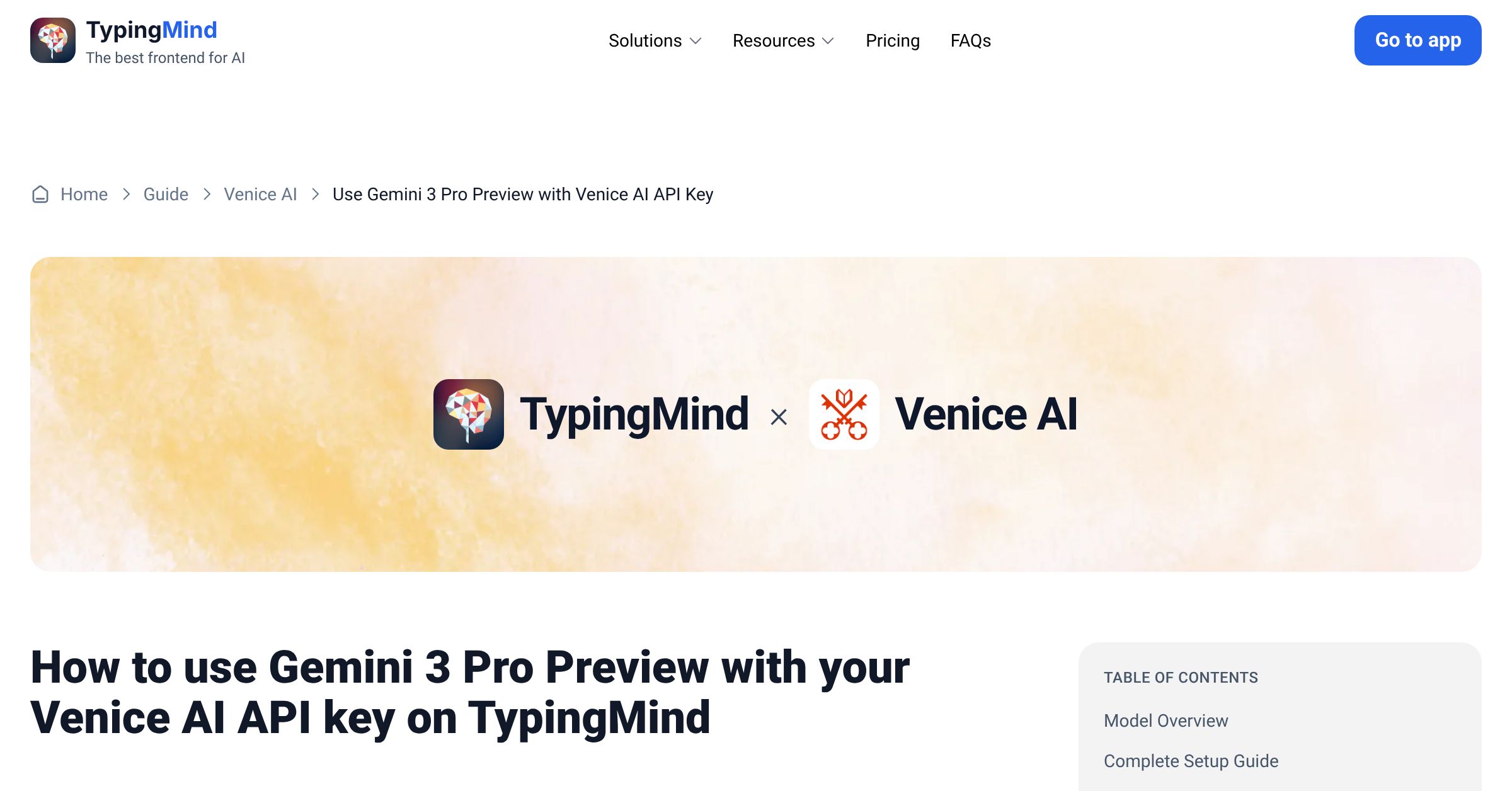 Connect and use Gemini 3 Pro Preview from Venice AI with API Key ...