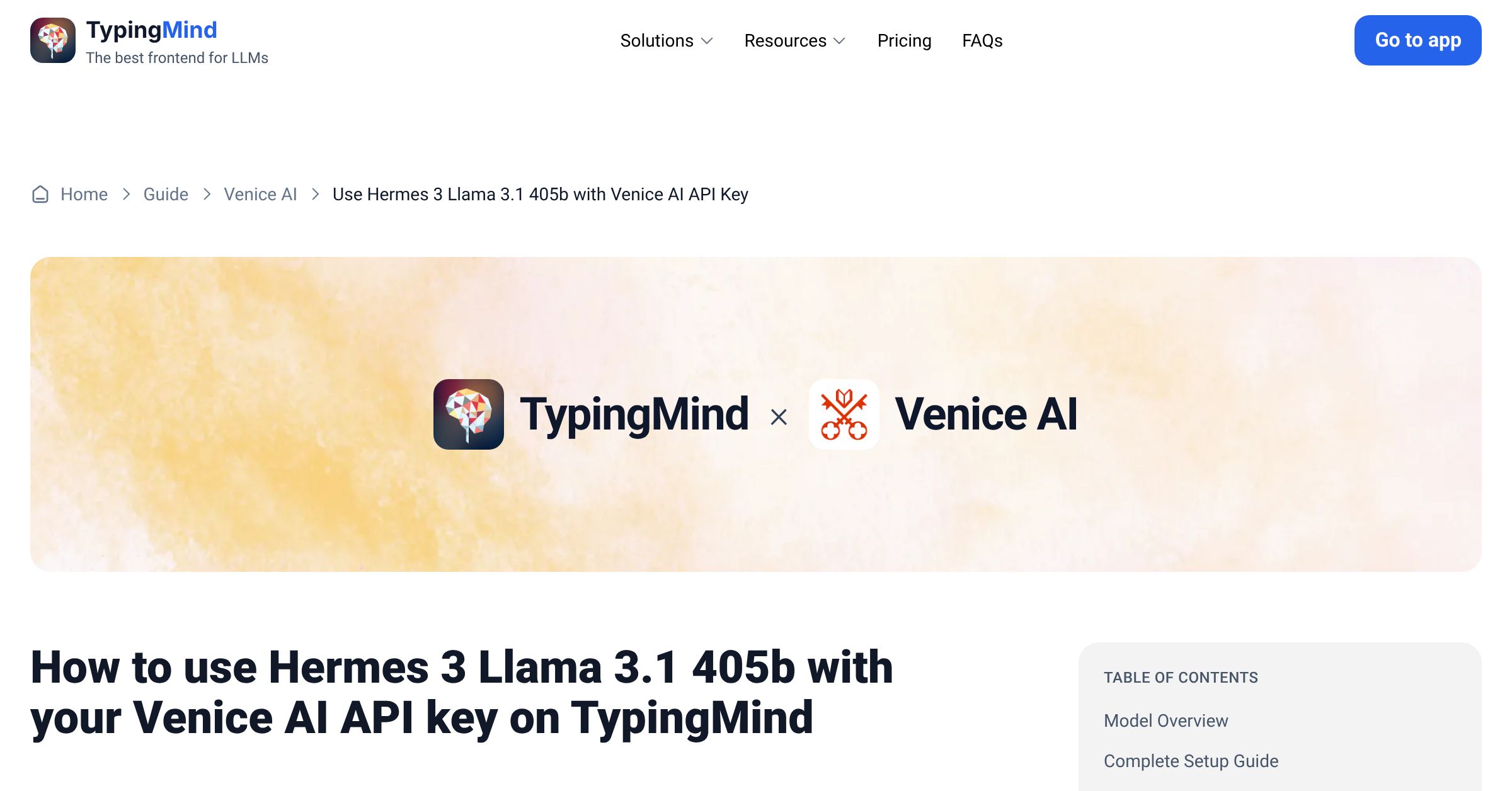 Connect and use Hermes 3 Llama 3.1 405b from Venice AI with API Key ...