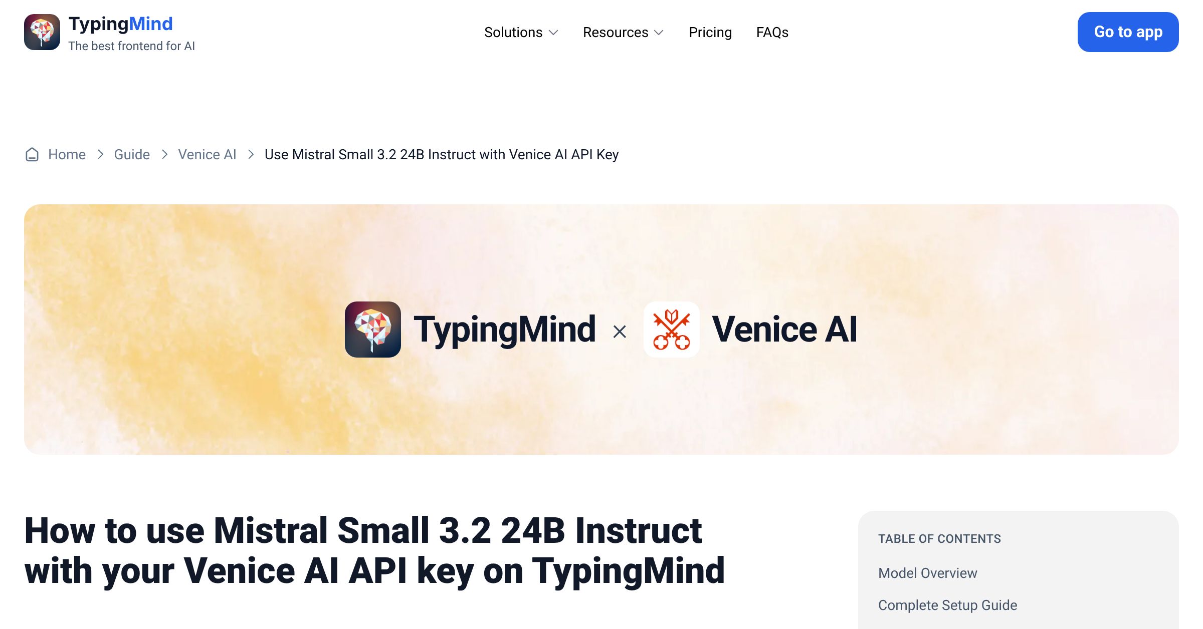 Connect and use Mistral Small 3.2 24B Instruct from Venice AI with API ...