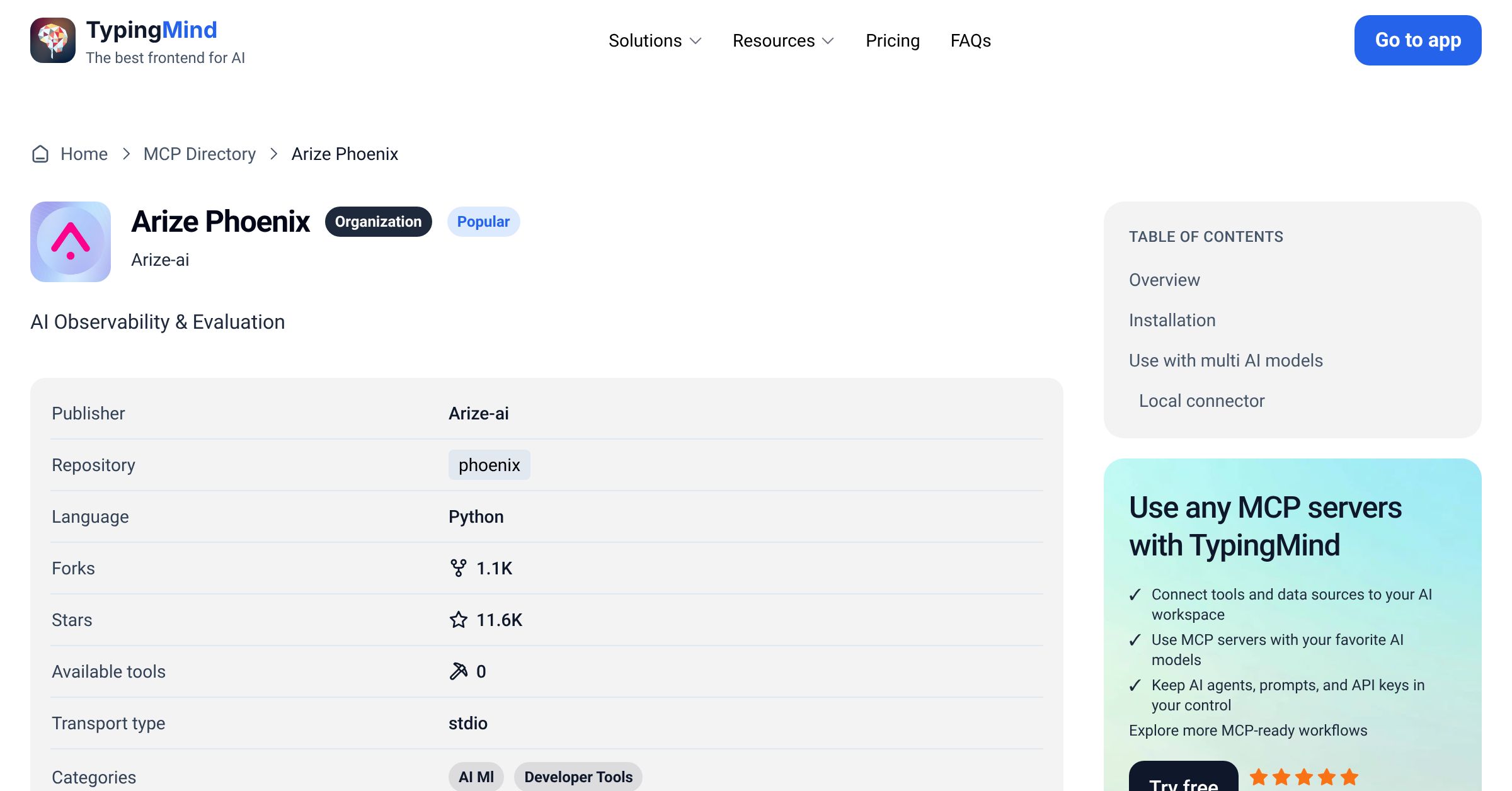 Arize Phoenix MCP Server: Tools & Setup Guide | TypingMind