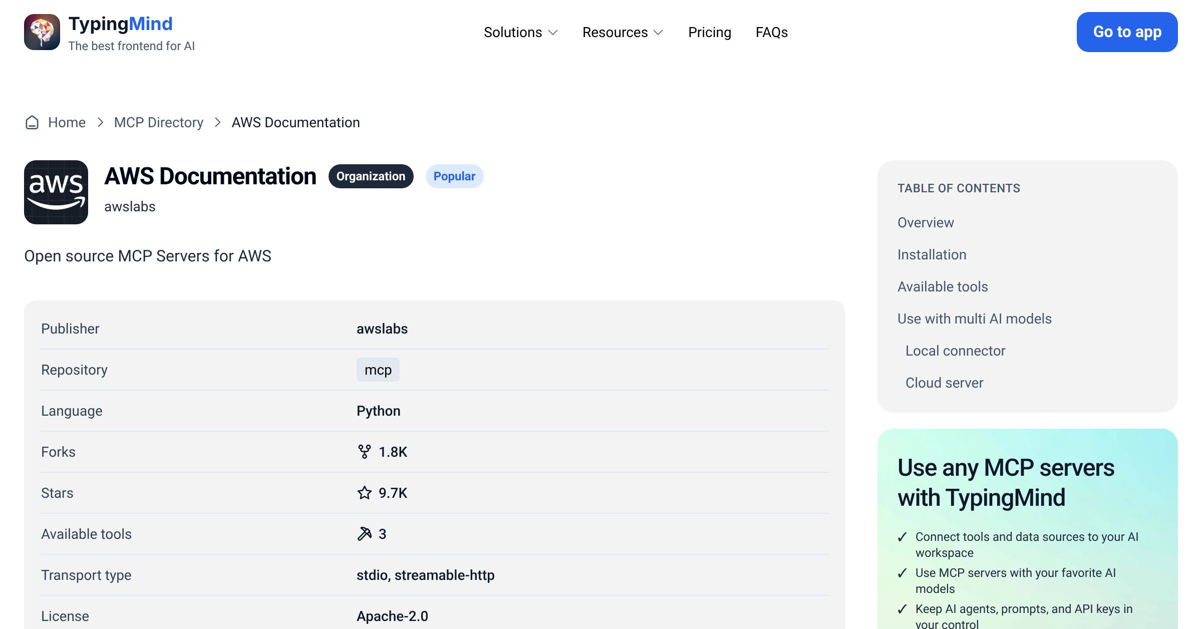 AWS Documentation MCP Server: Tools & Setup Guide | TypingMind