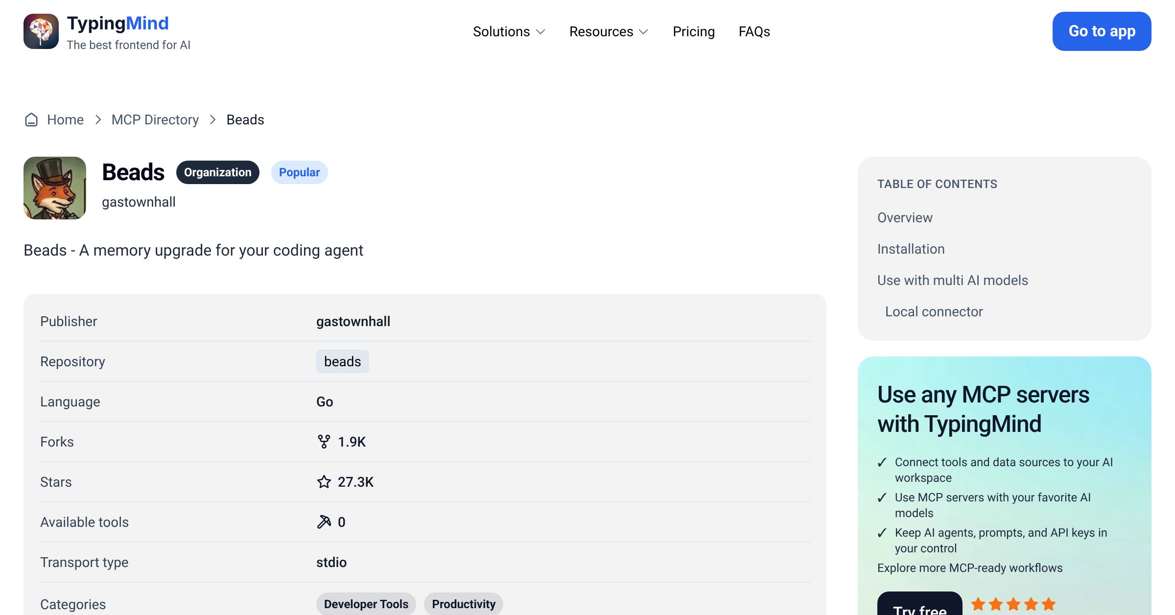 Beads MCP Server: Tools & Setup Guide | TypingMind