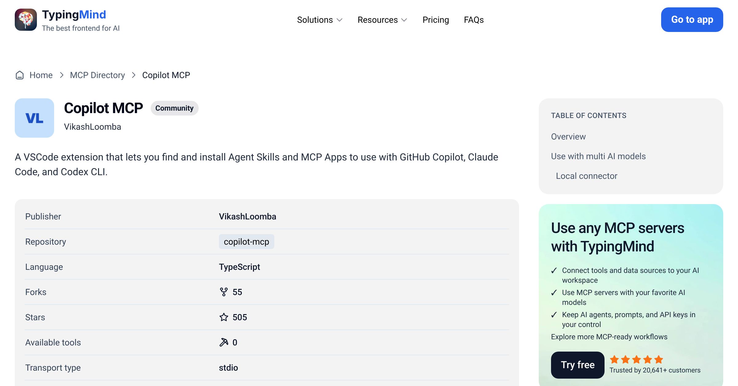 Copilot MCP MCP Server: Tools & Setup Guide | TypingMind