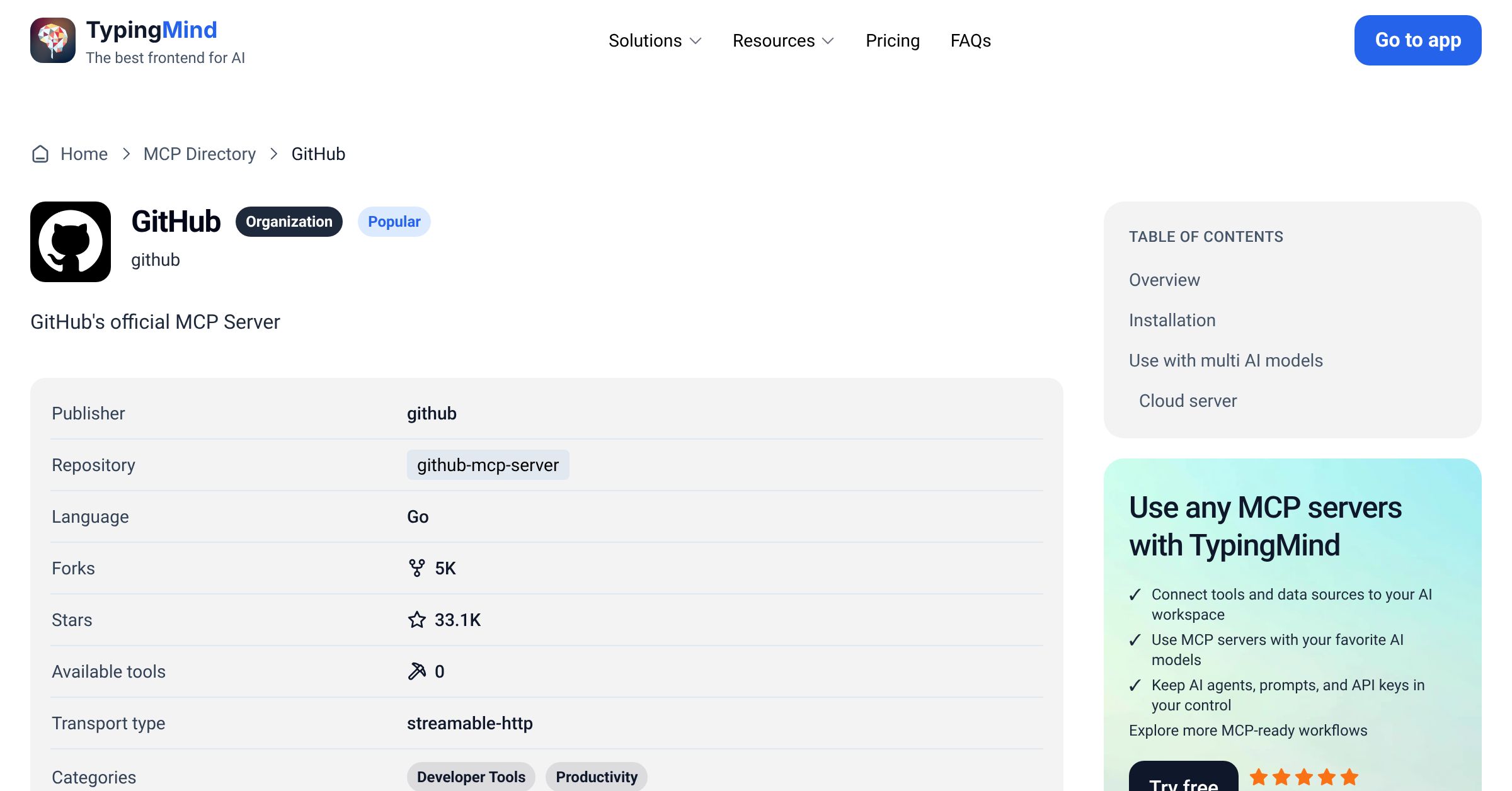GitHub MCP Server: Tools & Setup Guide | TypingMind
