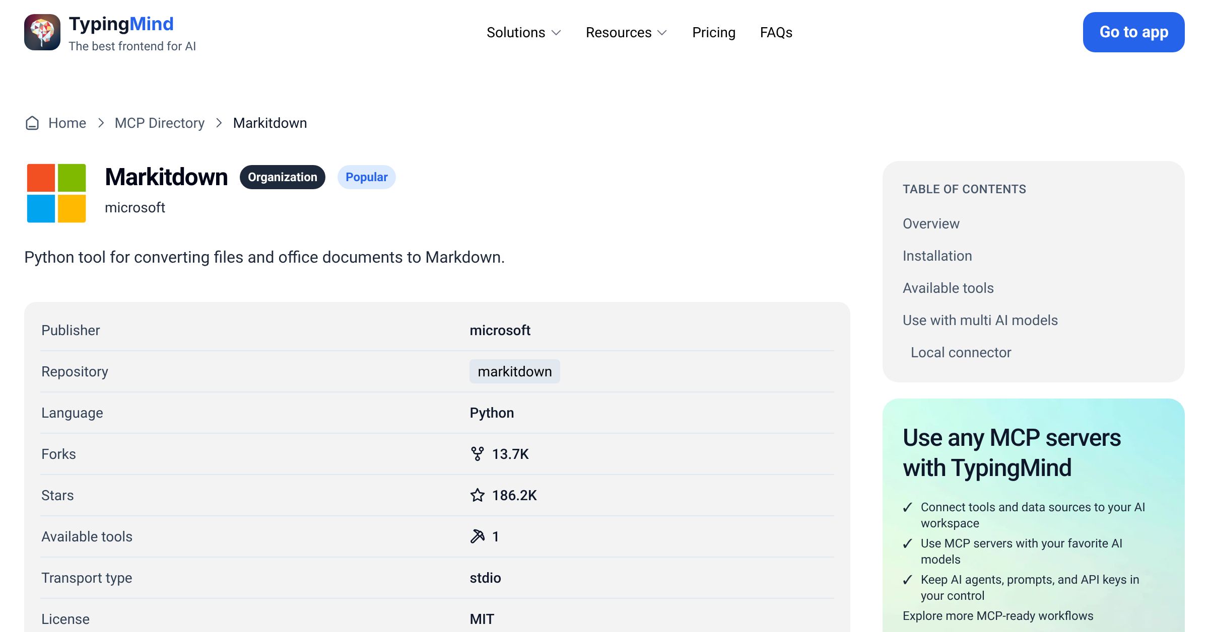 Markitdown MCP Server: Tools & Setup Guide | TypingMind