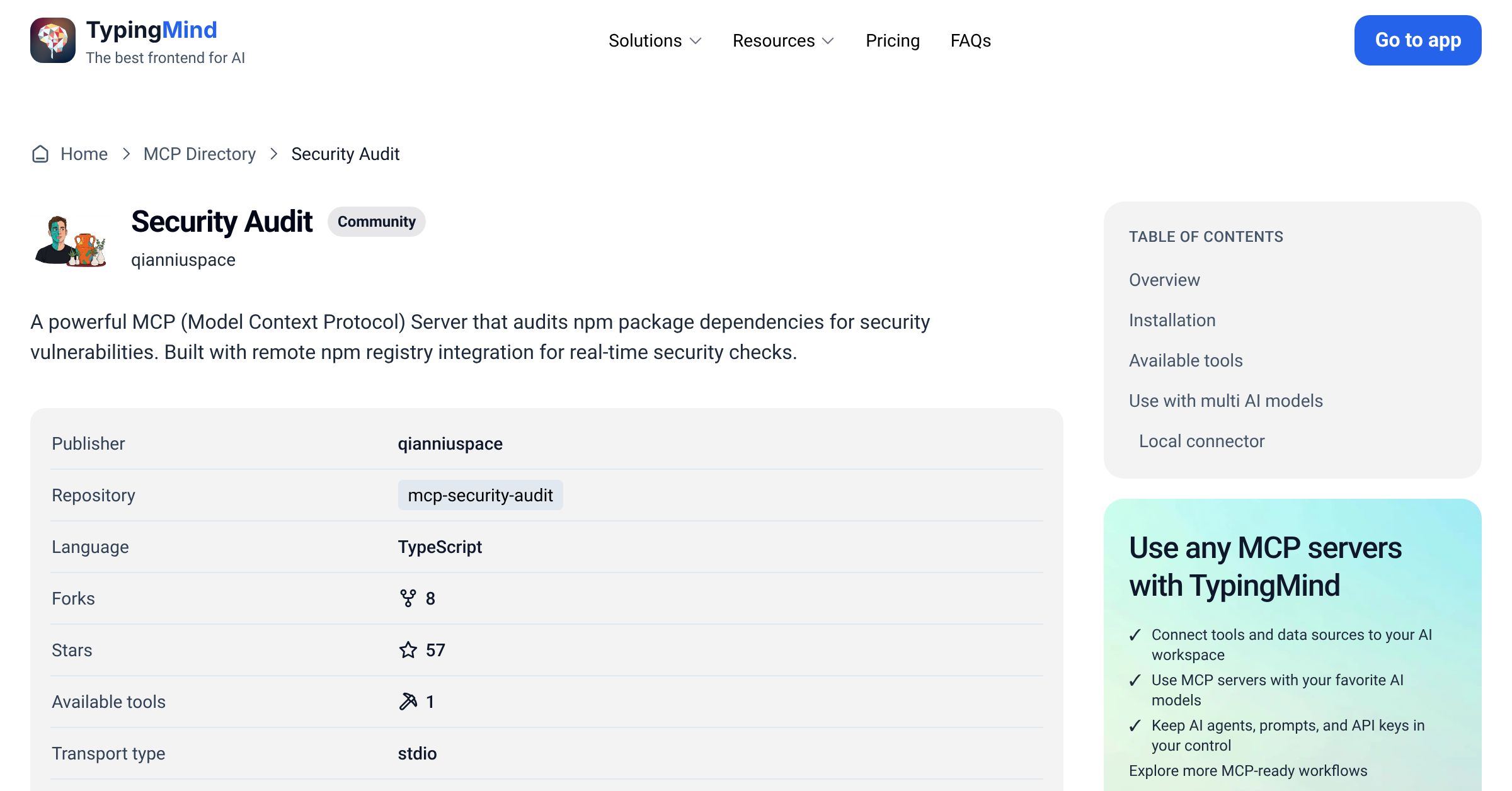 Security Audit MCP Server: Tools & Setup Guide | TypingMind