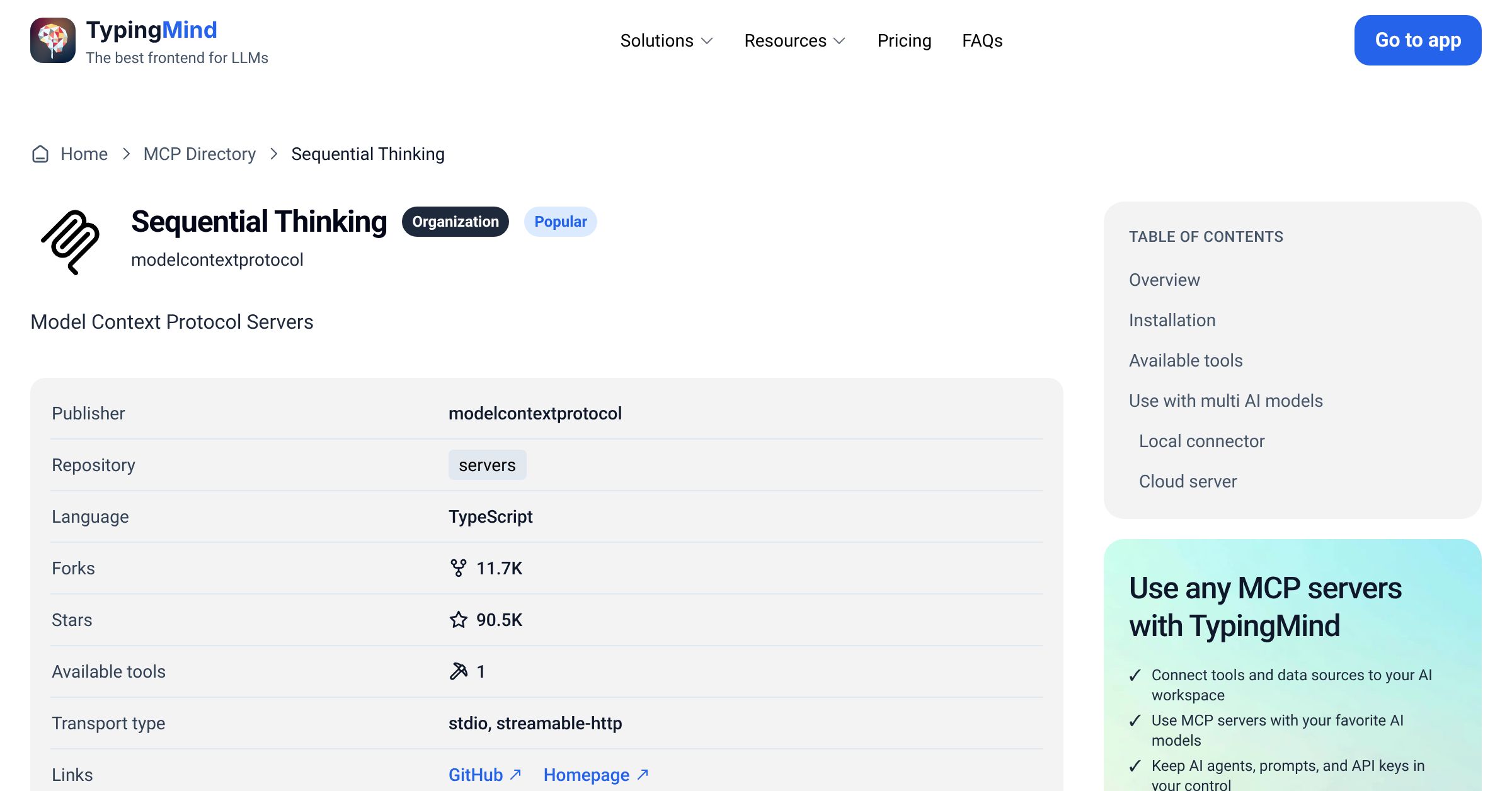 Sequential Thinking MCP Server: Tools & Setup Guide | TypingMind