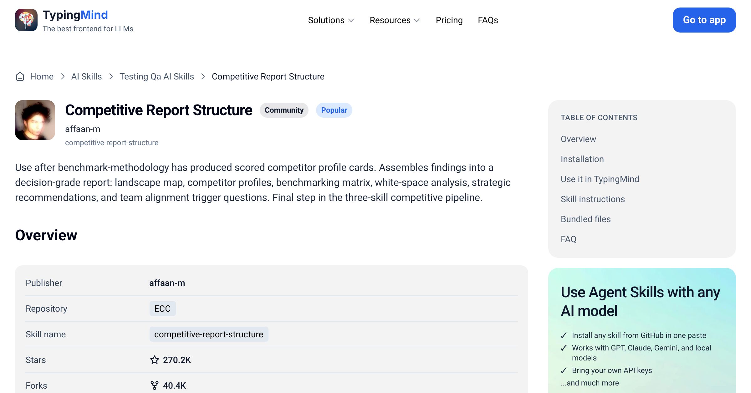 Competitive Report Structure by affaan-m — AI Skill for Any LLM ...