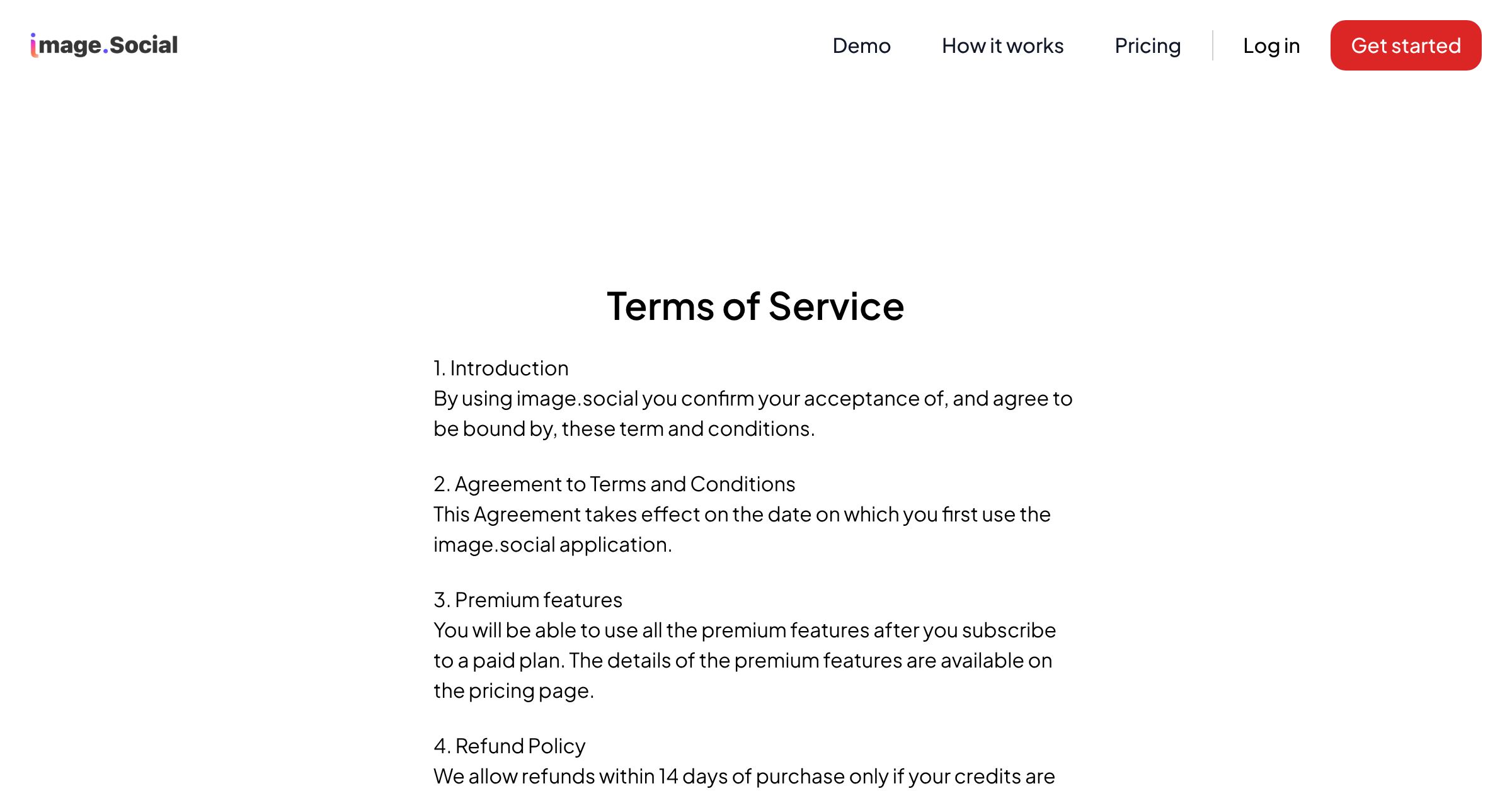 Terms of Service - Image.Social