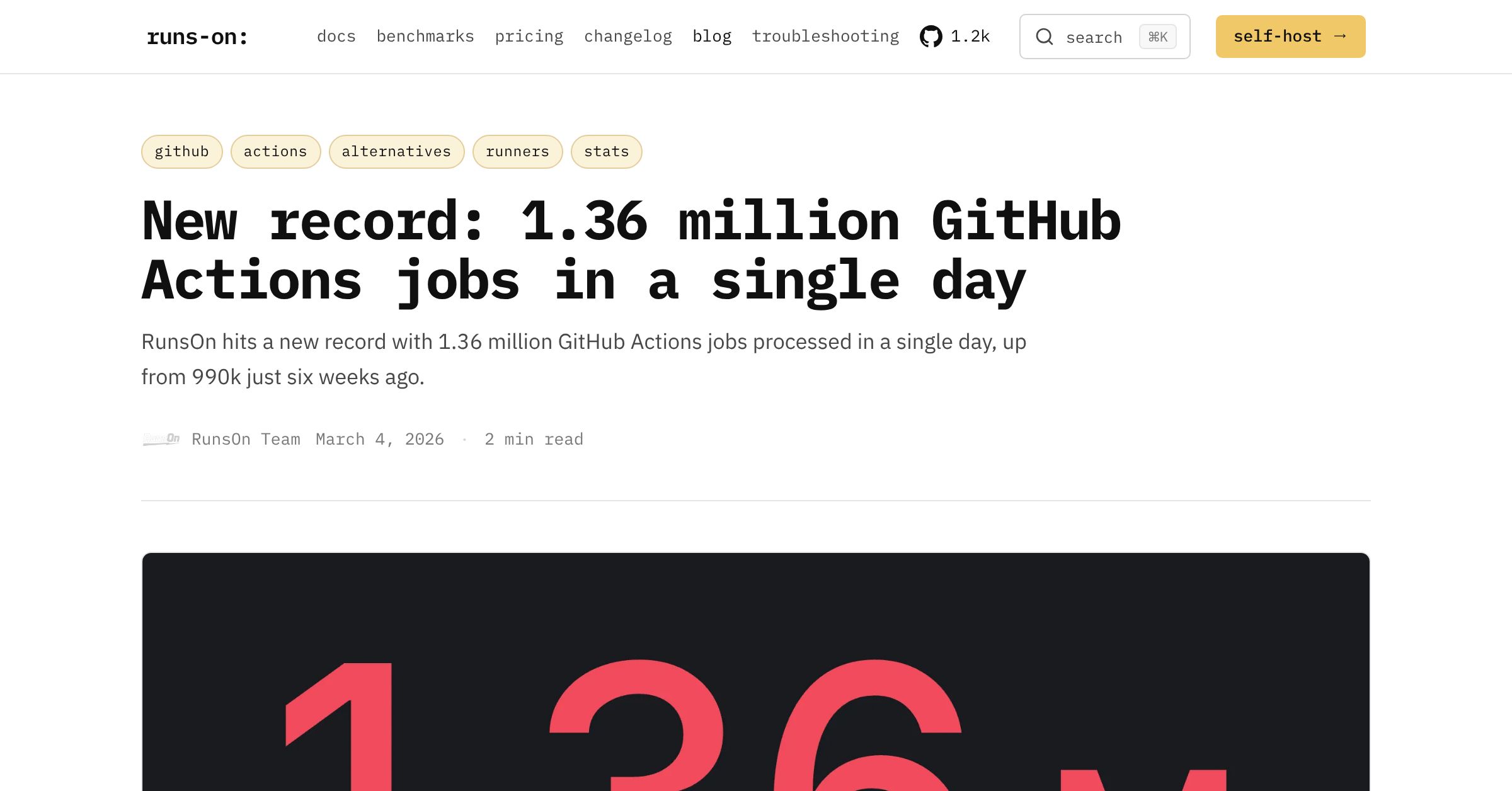 New record: 1.36 million GitHub Actions jobs in a single day - RunsOn