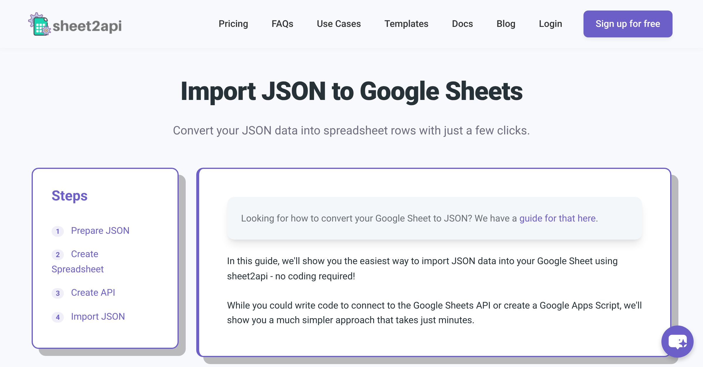 import-json-to-google-sheets-2024-sheet2api
